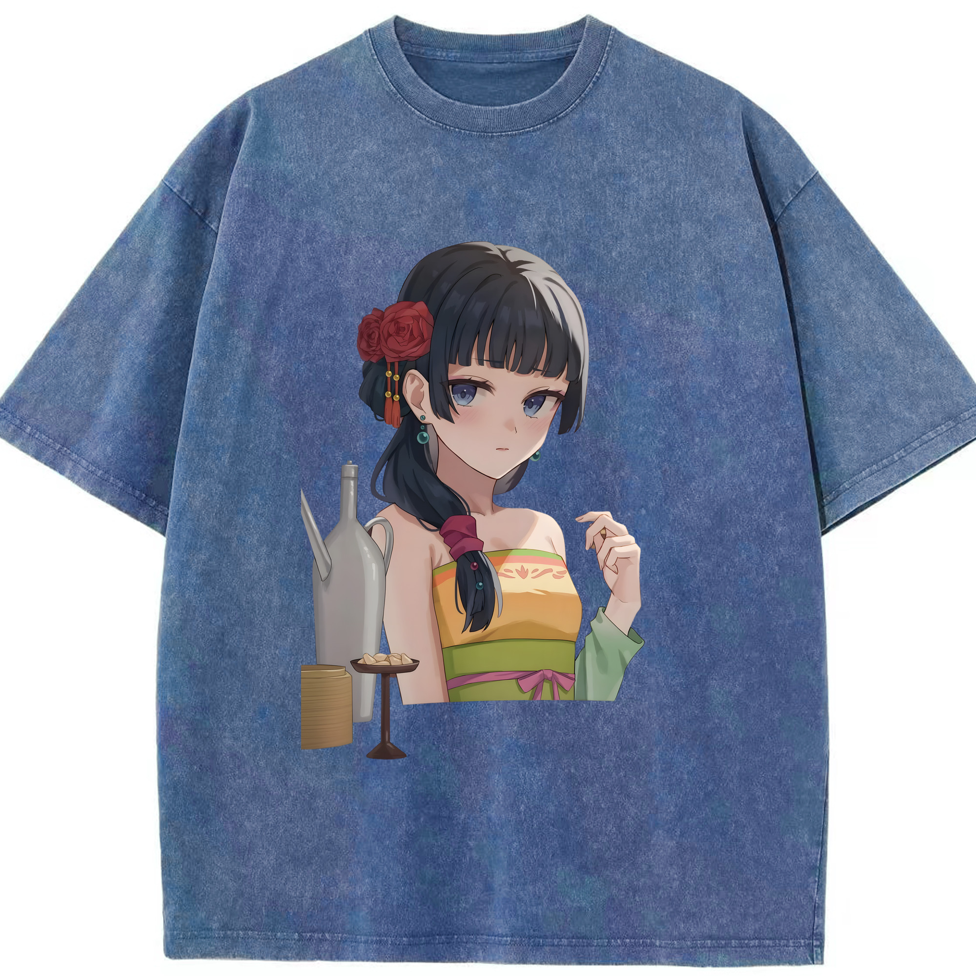 （画像用） 薬屋のひとりごと The Apothecary Diaries 綿100% ヴィンテージ風 半袖Tシャツ（フロントプリント）