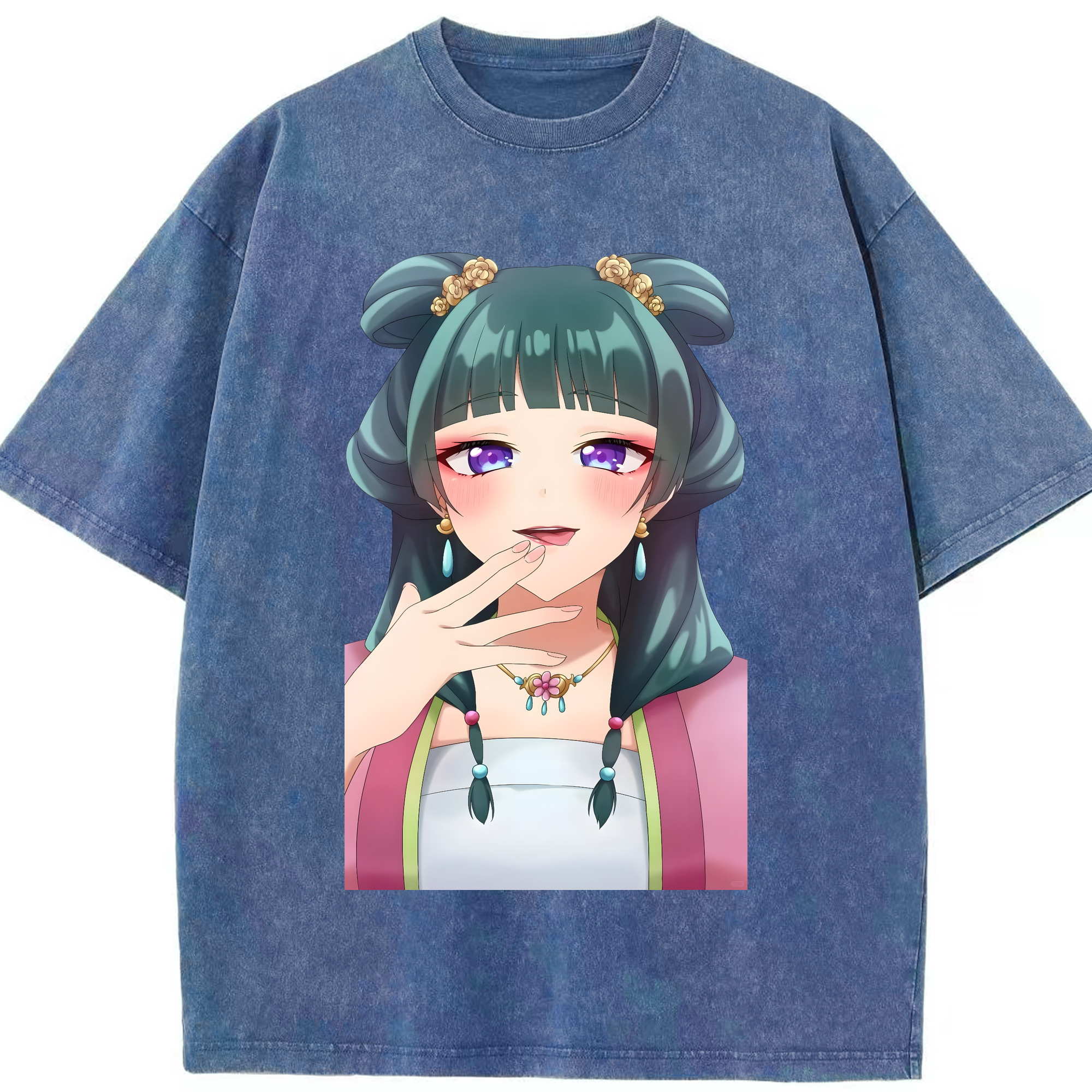 （画像用） 薬屋のひとりごと The Apothecary Diaries 綿100% ヴィンテージ風 半袖Tシャツ（フロントプリント）