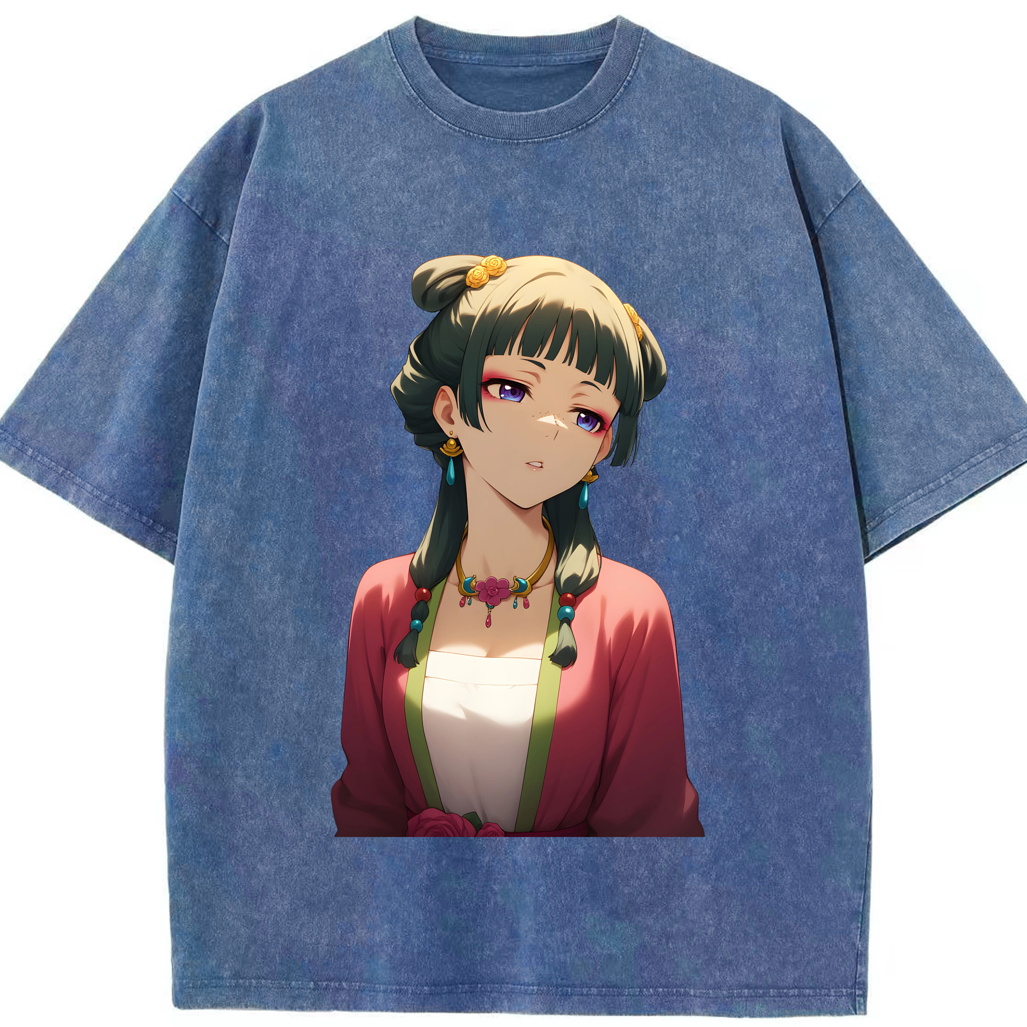（画像用） 薬屋のひとりごと The Apothecary Diaries 綿100% ヴィンテージ風 半袖Tシャツ（フロントプリント）
