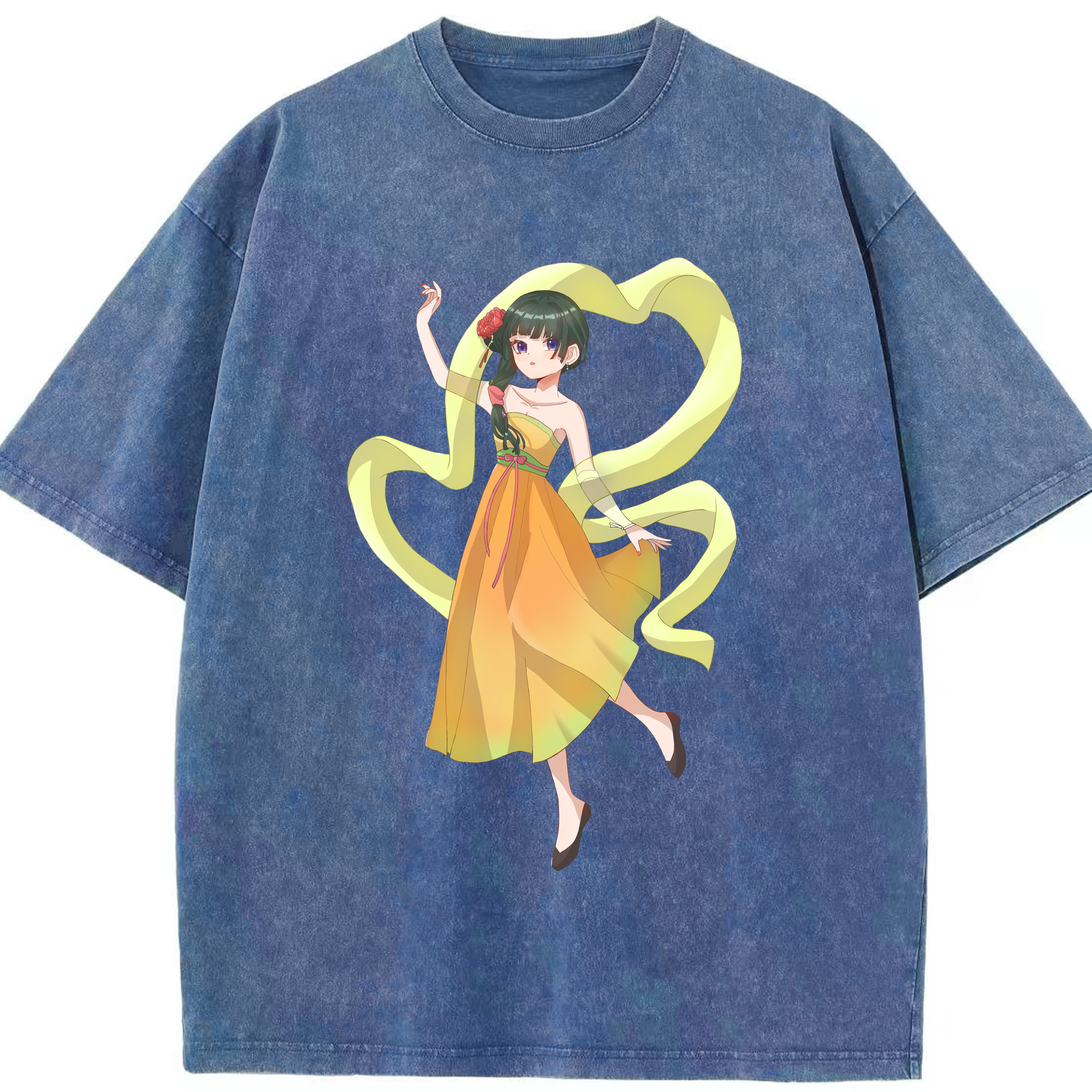 （画像用） 薬屋のひとりごと The Apothecary Diaries 綿100% ヴィンテージ風 半袖Tシャツ（フロントプリント）
