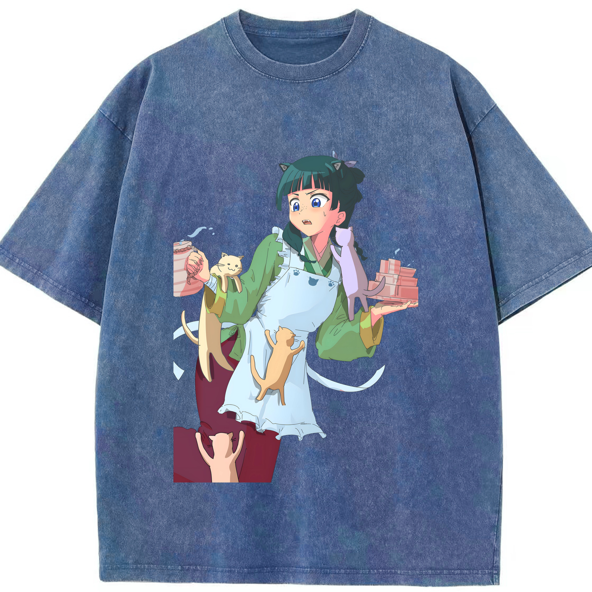 （画像用） 薬屋のひとりごと The Apothecary Diaries 綿100% ヴィンテージ風 半袖Tシャツ（フロントプリント）