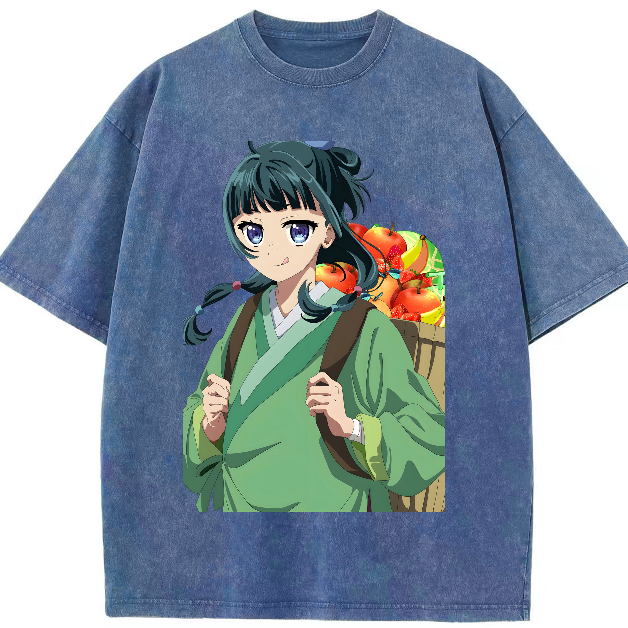 （画像用） 薬屋のひとりごと The Apothecary Diaries 綿100% ヴィンテージ風 半袖Tシャツ（フロントプリント）