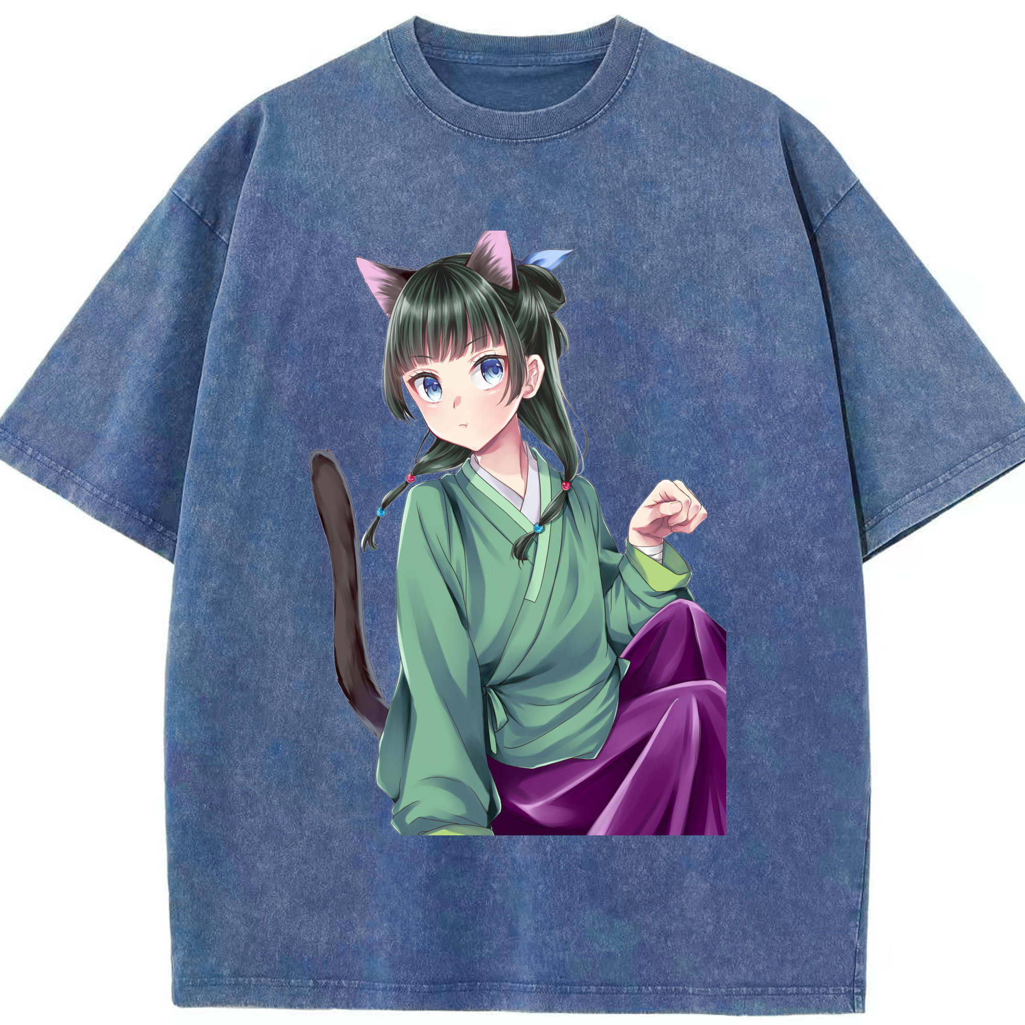 （画像用） 薬屋のひとりごと The Apothecary Diaries 綿100% ヴィンテージ風 半袖Tシャツ（フロントプリント）