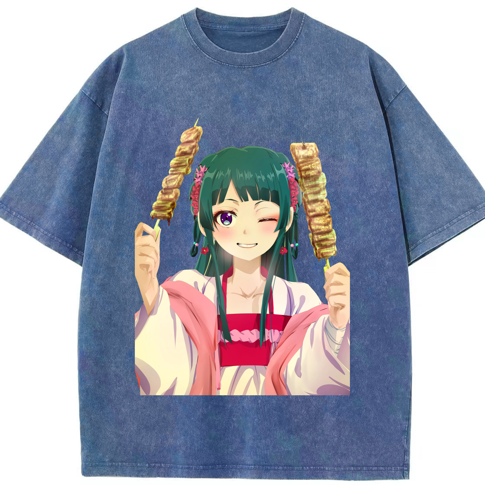 （画像用） 薬屋のひとりごと The Apothecary Diaries 綿100% ヴィンテージ風 半袖Tシャツ（フロントプリント）