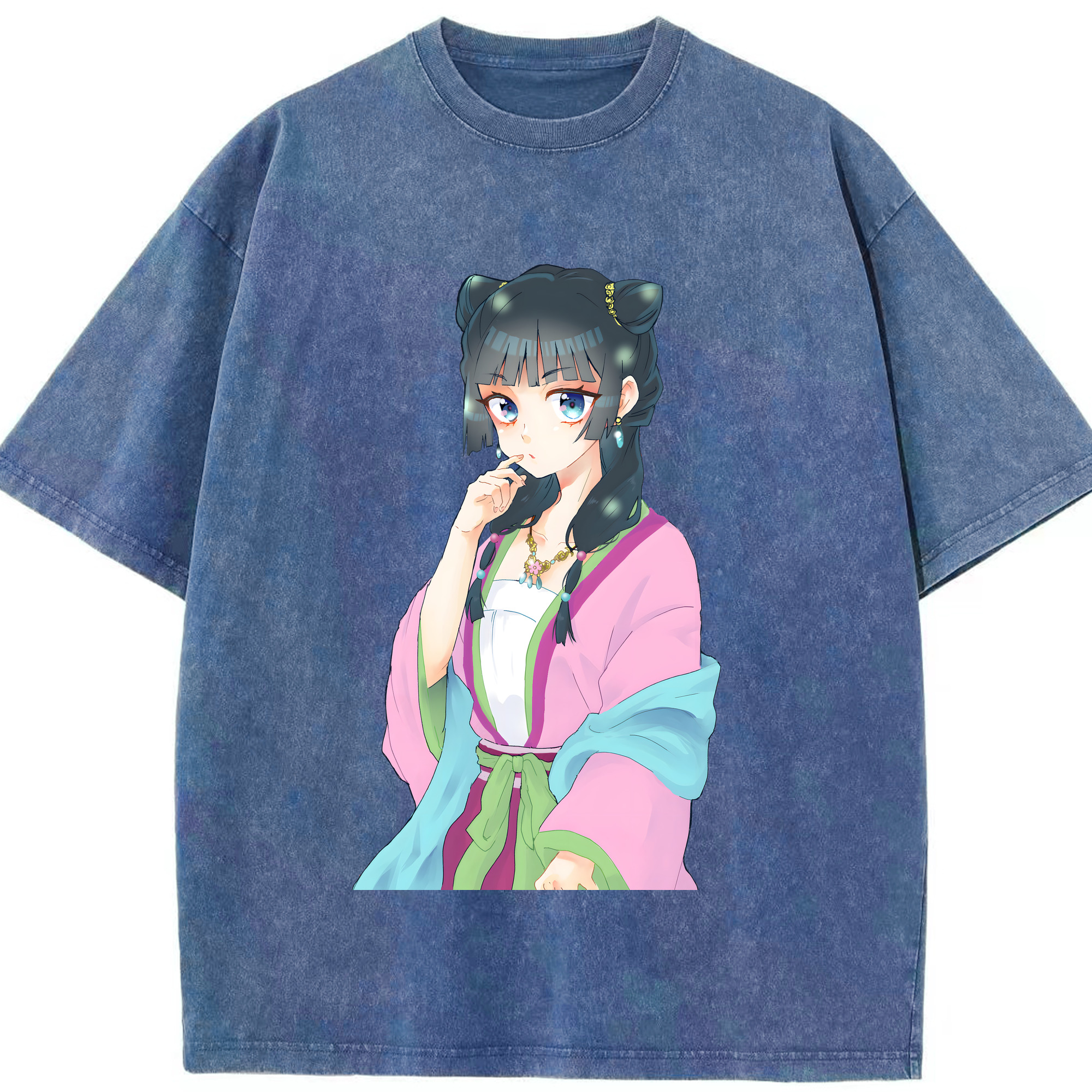 （画像用） 薬屋のひとりごと The Apothecary Diaries 綿100% ヴィンテージ風 半袖Tシャツ（フロントプリント）