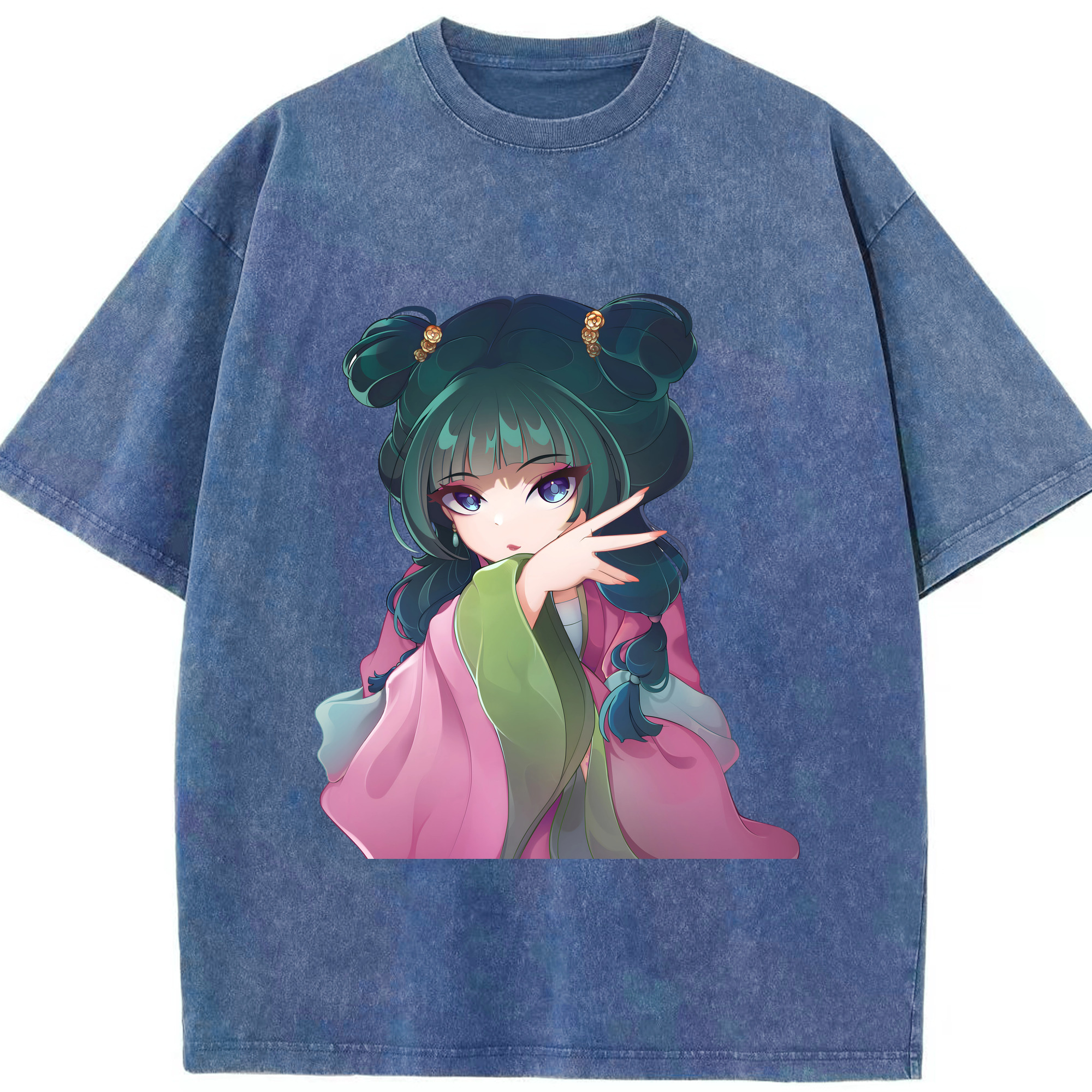 （画像用） 薬屋のひとりごと The Apothecary Diaries 綿100% ヴィンテージ風 半袖Tシャツ（フロントプリント）