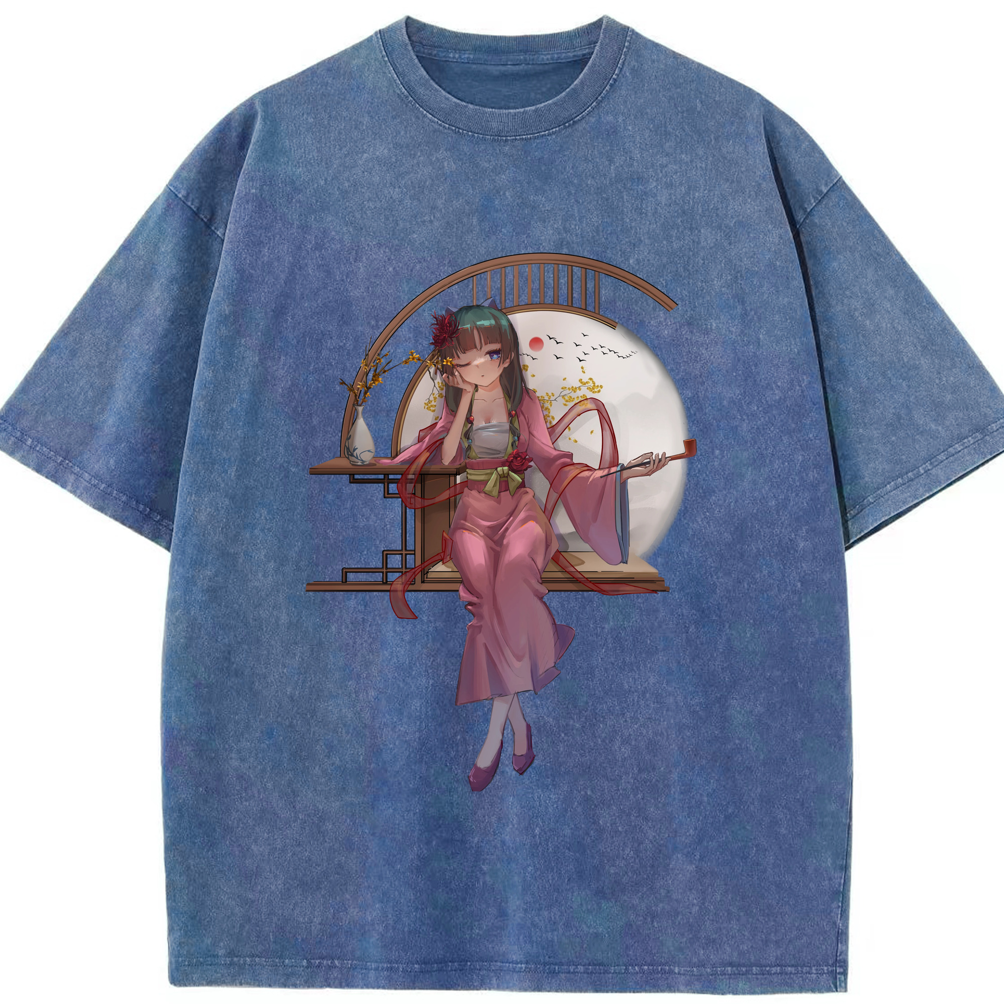 （画像用） 薬屋のひとりごと The Apothecary Diaries 綿100% ヴィンテージ風 半袖Tシャツ（フロントプリント）