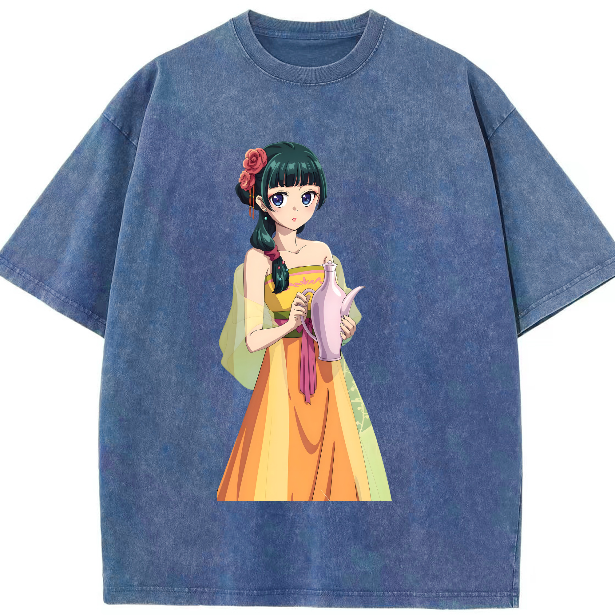 （画像用） 薬屋のひとりごと The Apothecary Diaries 綿100% ヴィンテージ風 半袖Tシャツ（フロントプリント）