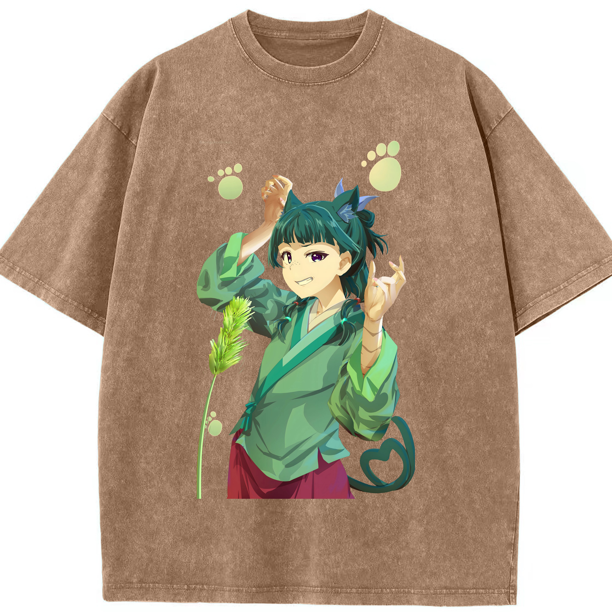 （画像用） 薬屋のひとりごと The Apothecary Diaries 綿100% ヴィンテージ風 半袖Tシャツ（フロントプリント）