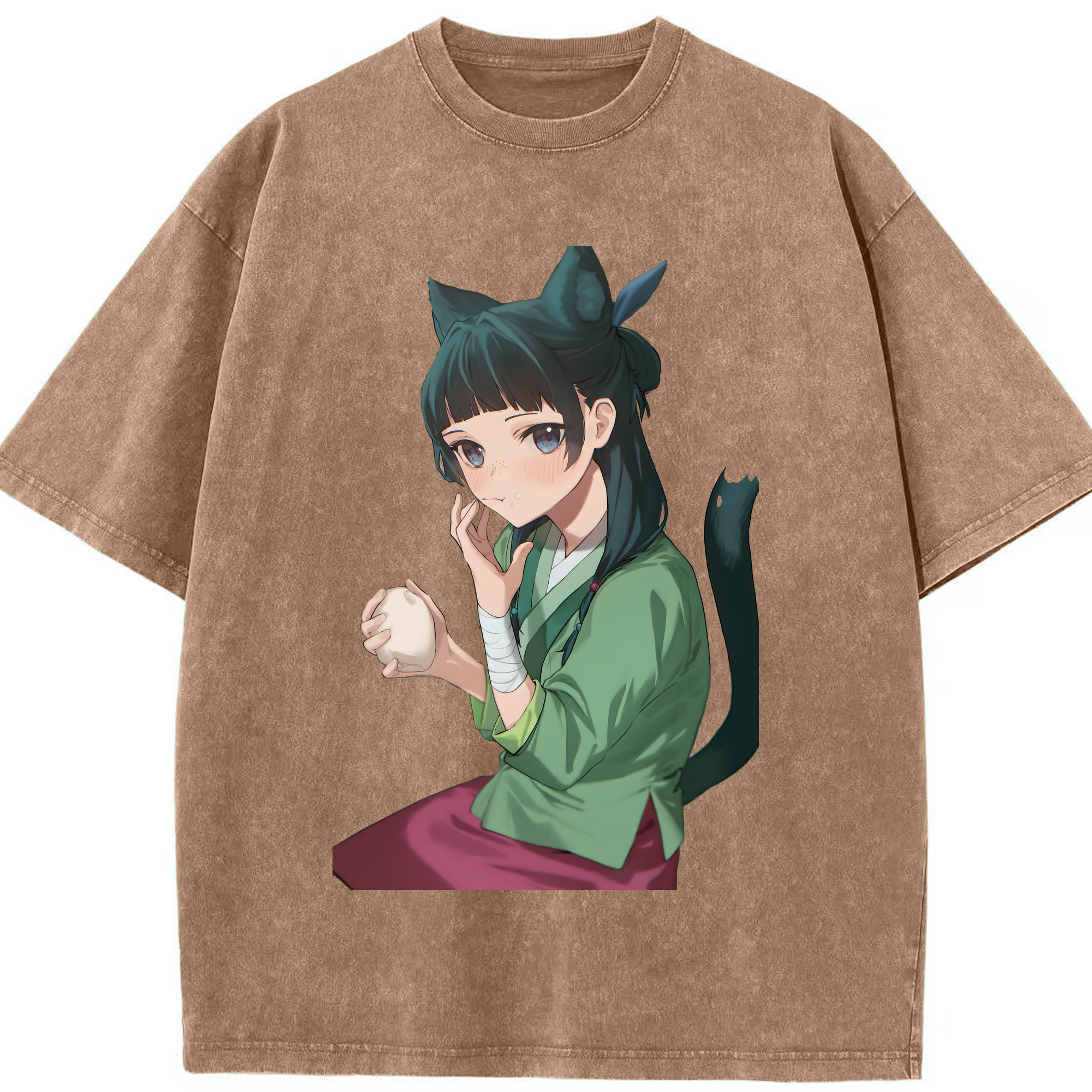（画像用） 薬屋のひとりごと The Apothecary Diaries 綿100% ヴィンテージ風 半袖Tシャツ（フロントプリント）