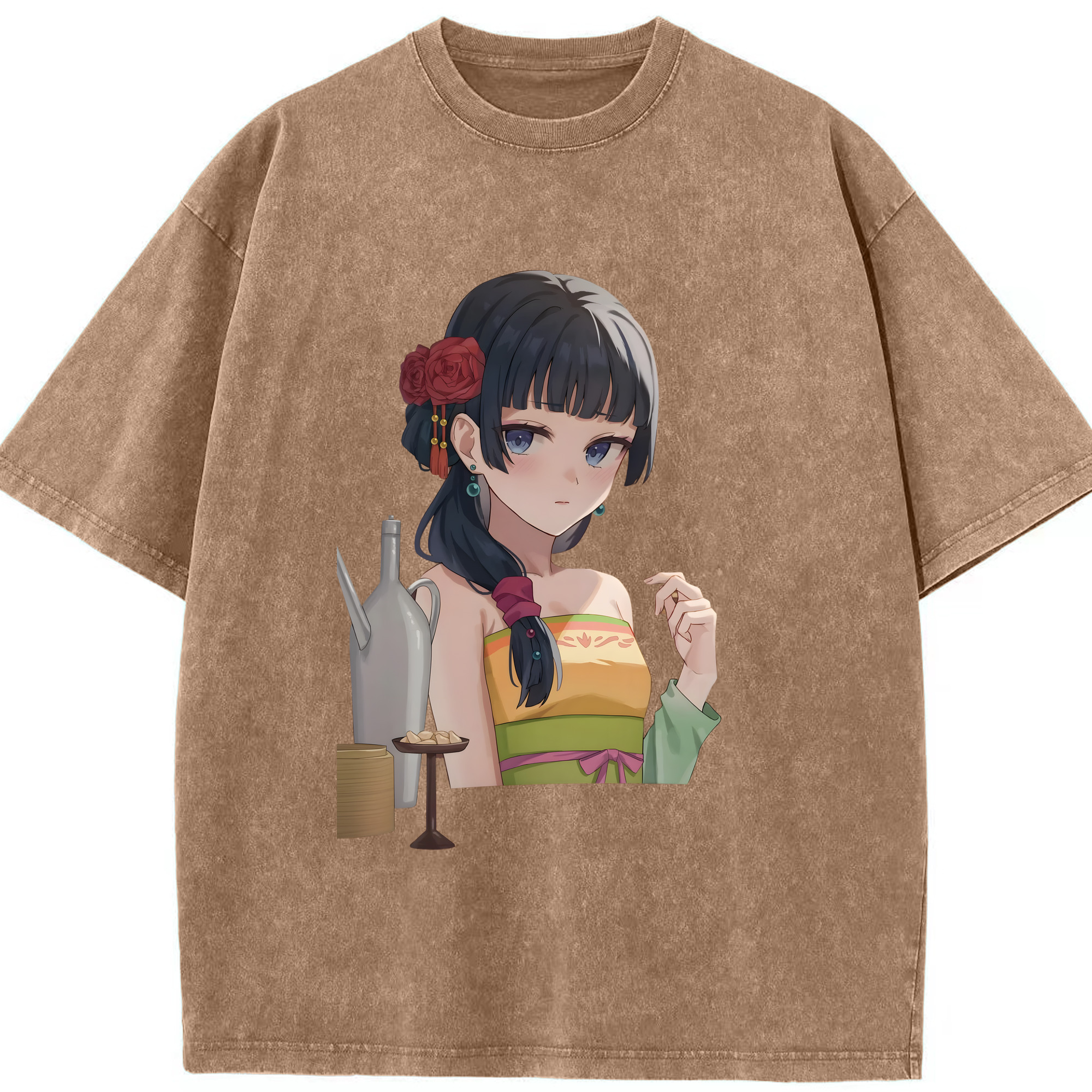 （画像用） 薬屋のひとりごと The Apothecary Diaries 綿100% ヴィンテージ風 半袖Tシャツ（フロントプリント）
