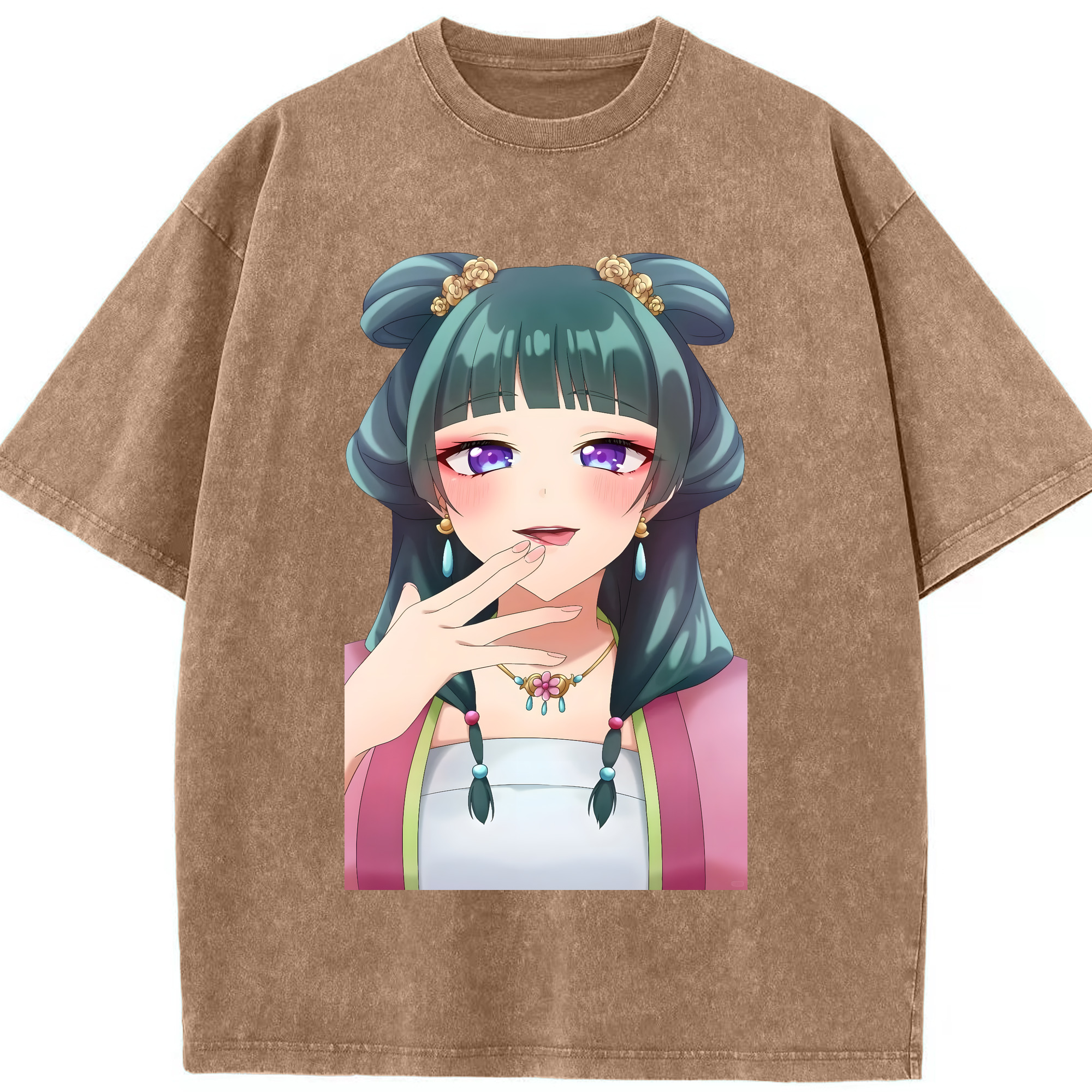 （画像用） 薬屋のひとりごと The Apothecary Diaries 綿100% ヴィンテージ風 半袖Tシャツ（フロントプリント）