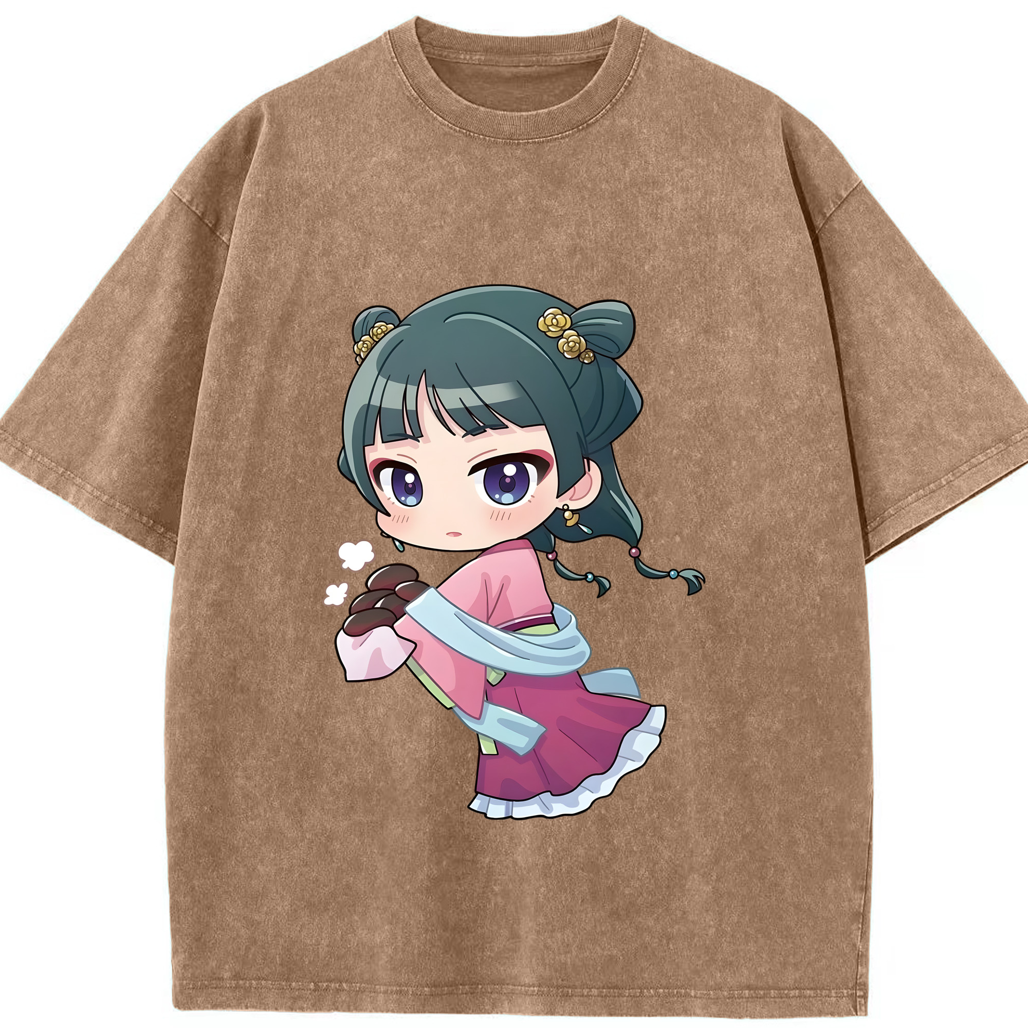 （画像用） 薬屋のひとりごと The Apothecary Diaries 綿100% ヴィンテージ風 半袖Tシャツ（フロントプリント）