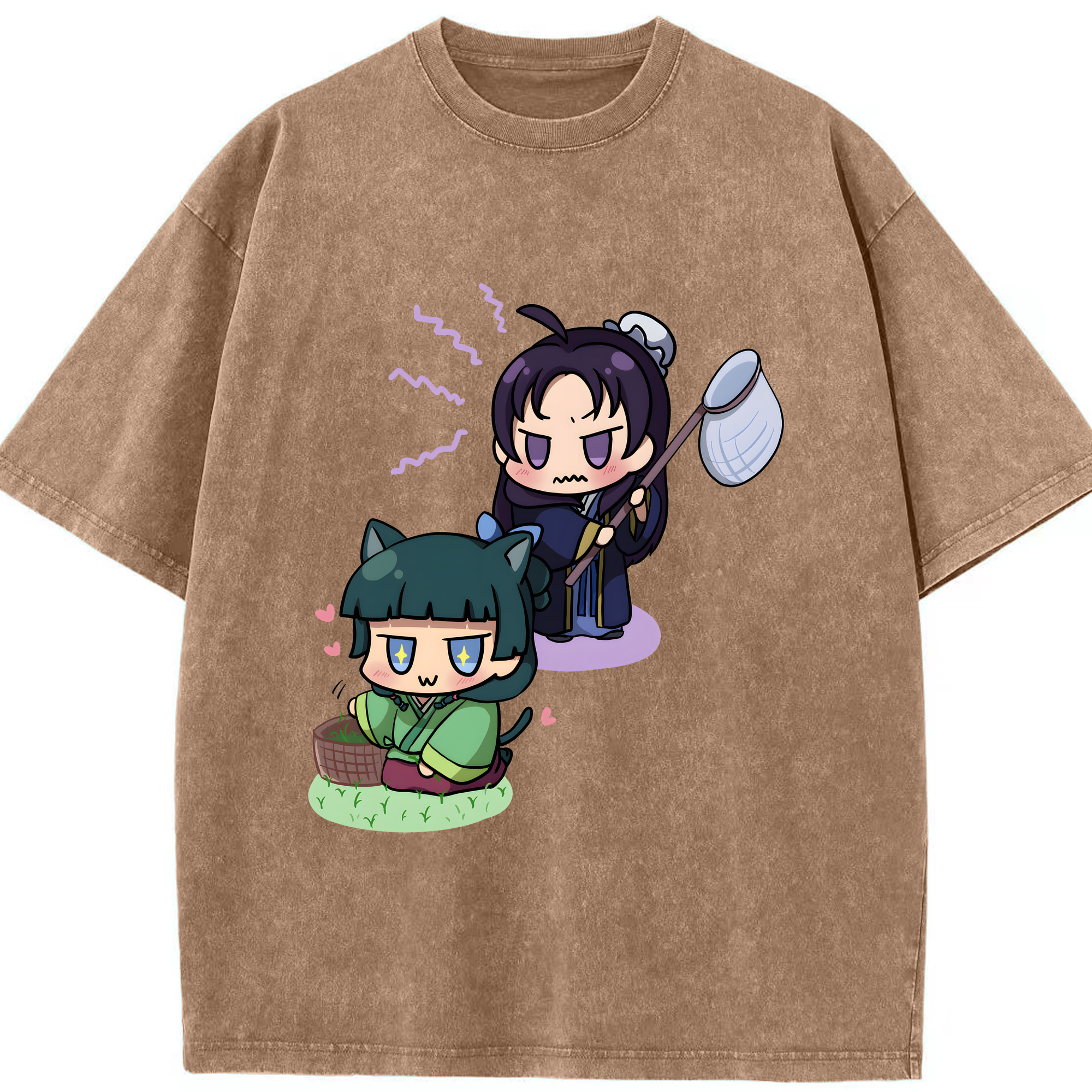 （画像用） 薬屋のひとりごと The Apothecary Diaries 綿100% ヴィンテージ風 半袖Tシャツ（フロントプリント）