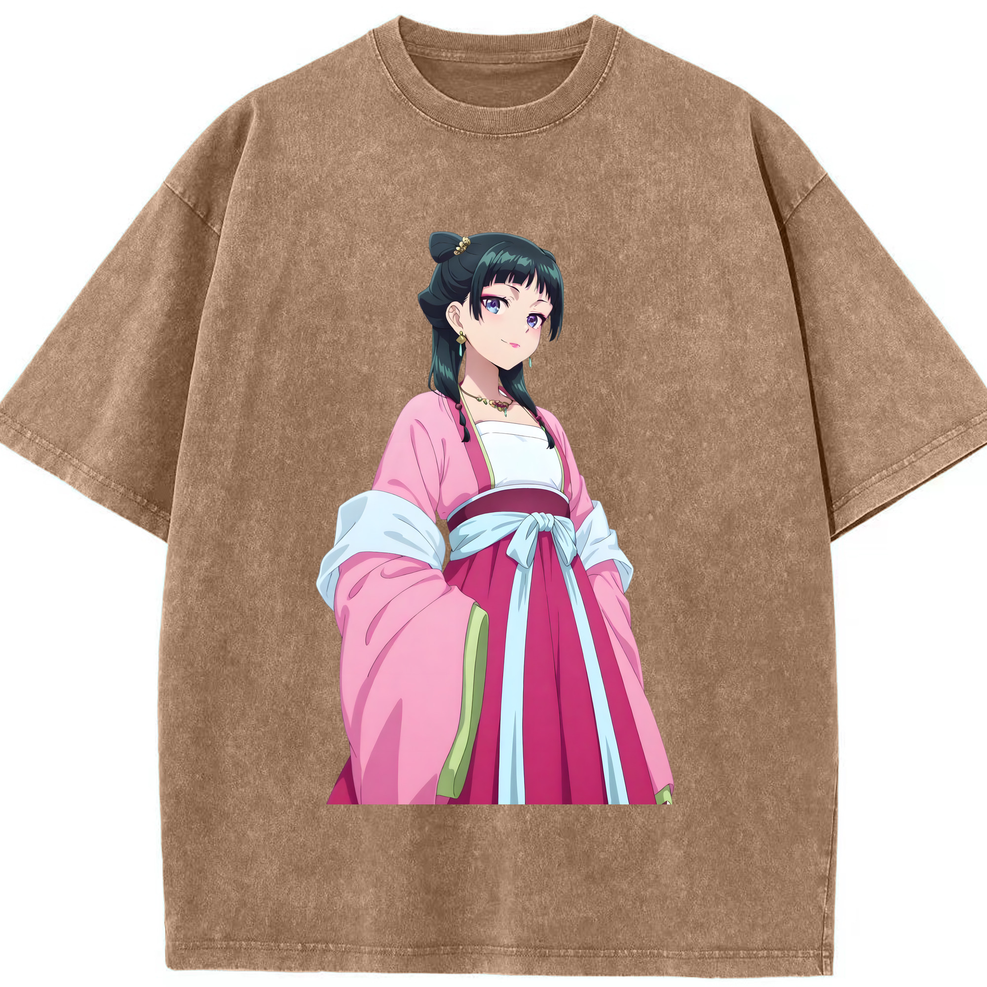 （画像用） 薬屋のひとりごと The Apothecary Diaries 綿100% ヴィンテージ風 半袖Tシャツ（フロントプリント）