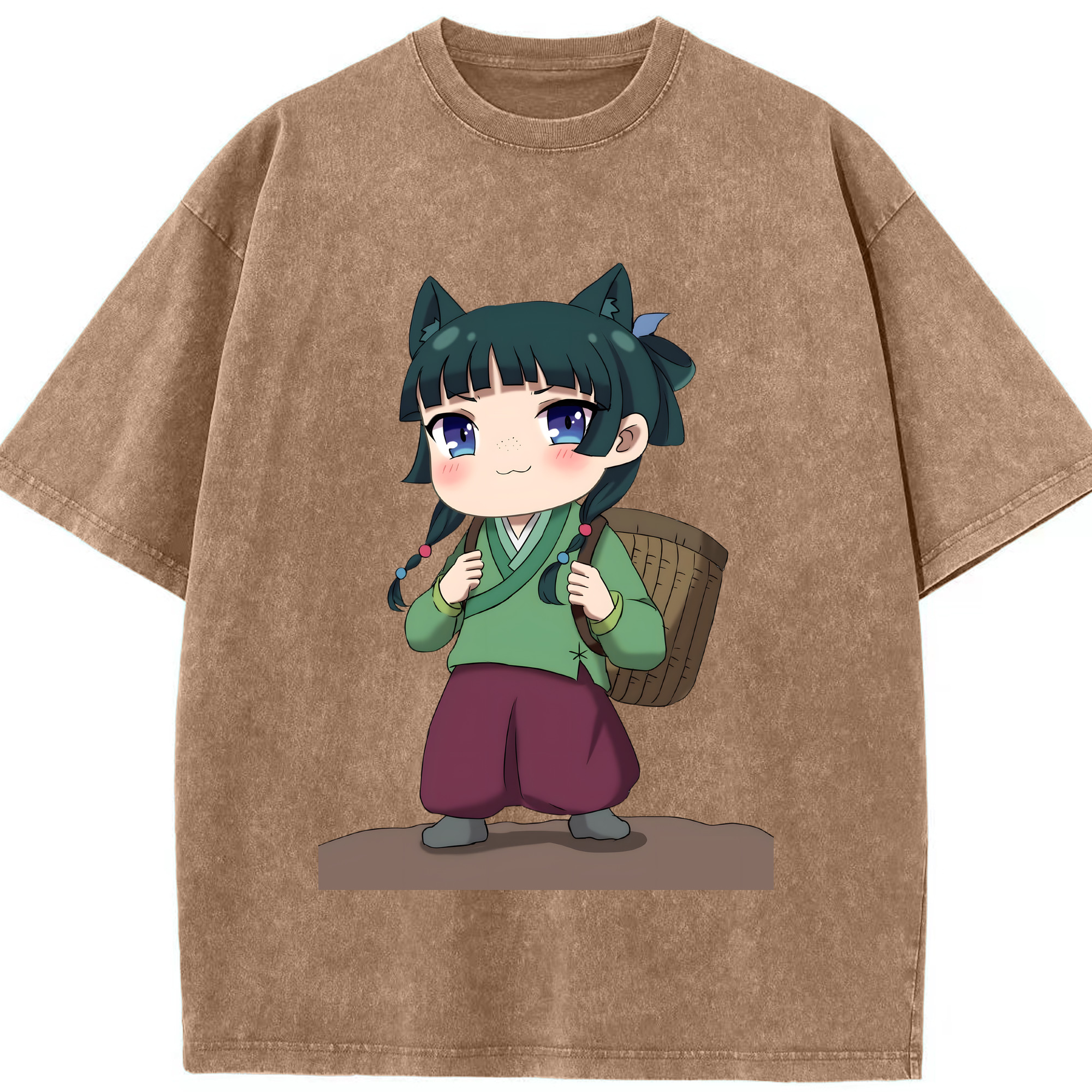 （画像用） 薬屋のひとりごと The Apothecary Diaries 綿100% ヴィンテージ風 半袖Tシャツ（フロントプリント）