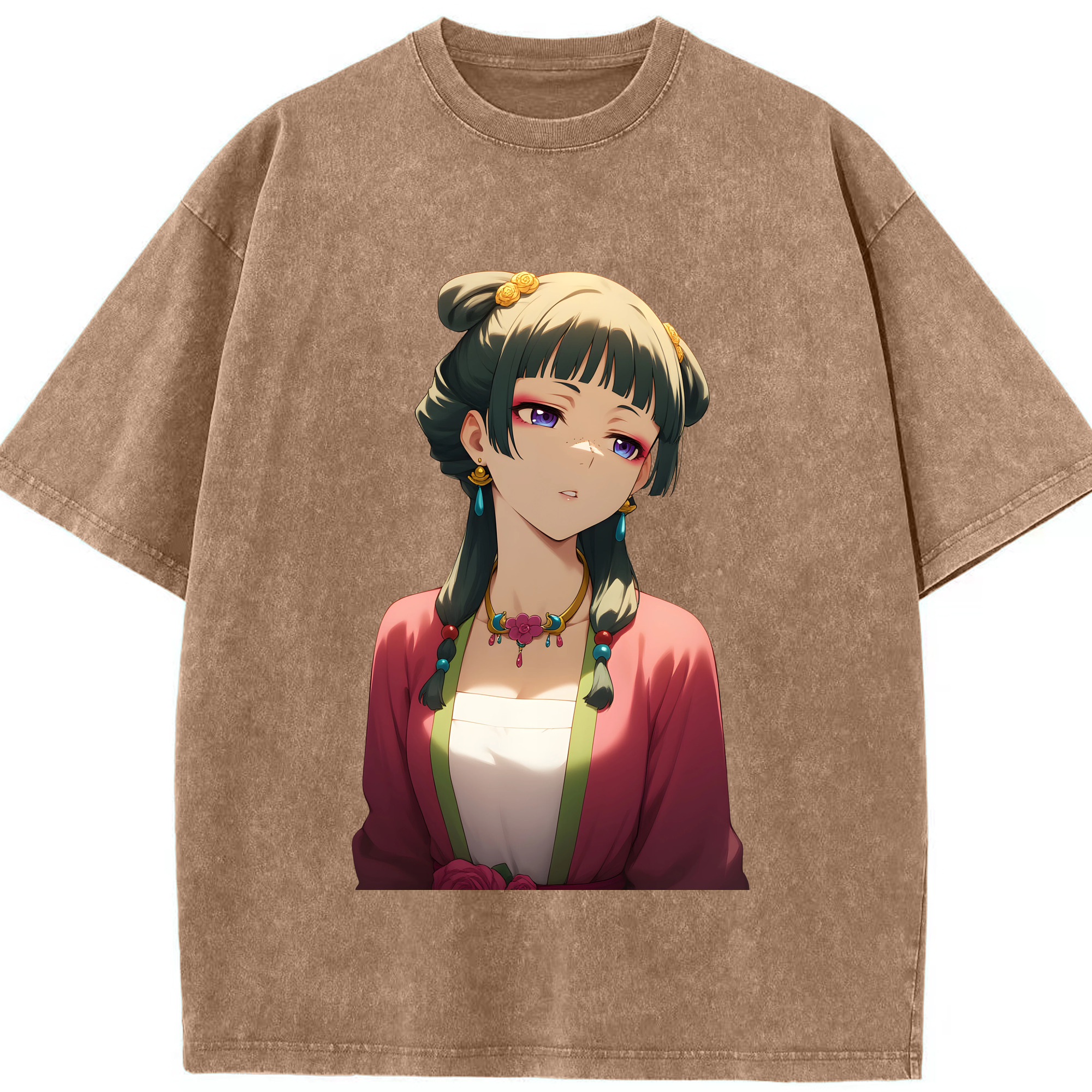 （画像用） 薬屋のひとりごと The Apothecary Diaries 綿100% ヴィンテージ風 半袖Tシャツ（フロントプリント）