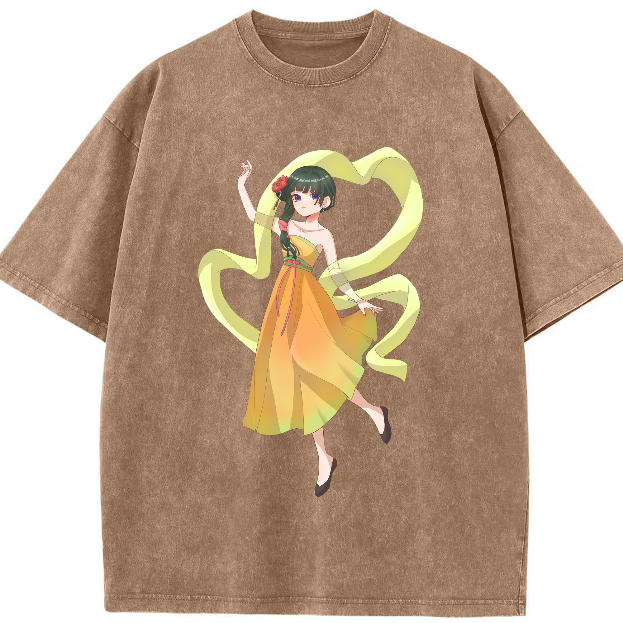 （画像用） 薬屋のひとりごと The Apothecary Diaries 綿100% ヴィンテージ風 半袖Tシャツ（フロントプリント）
