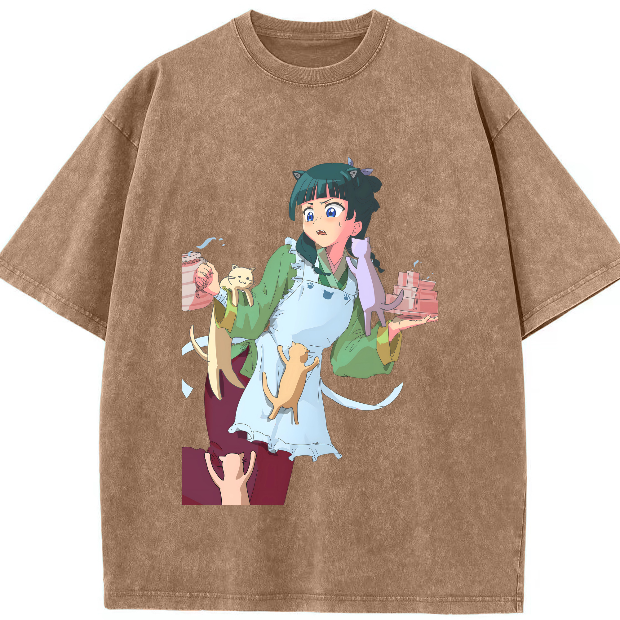 （画像用） 薬屋のひとりごと The Apothecary Diaries 綿100% ヴィンテージ風 半袖Tシャツ（フロントプリント）