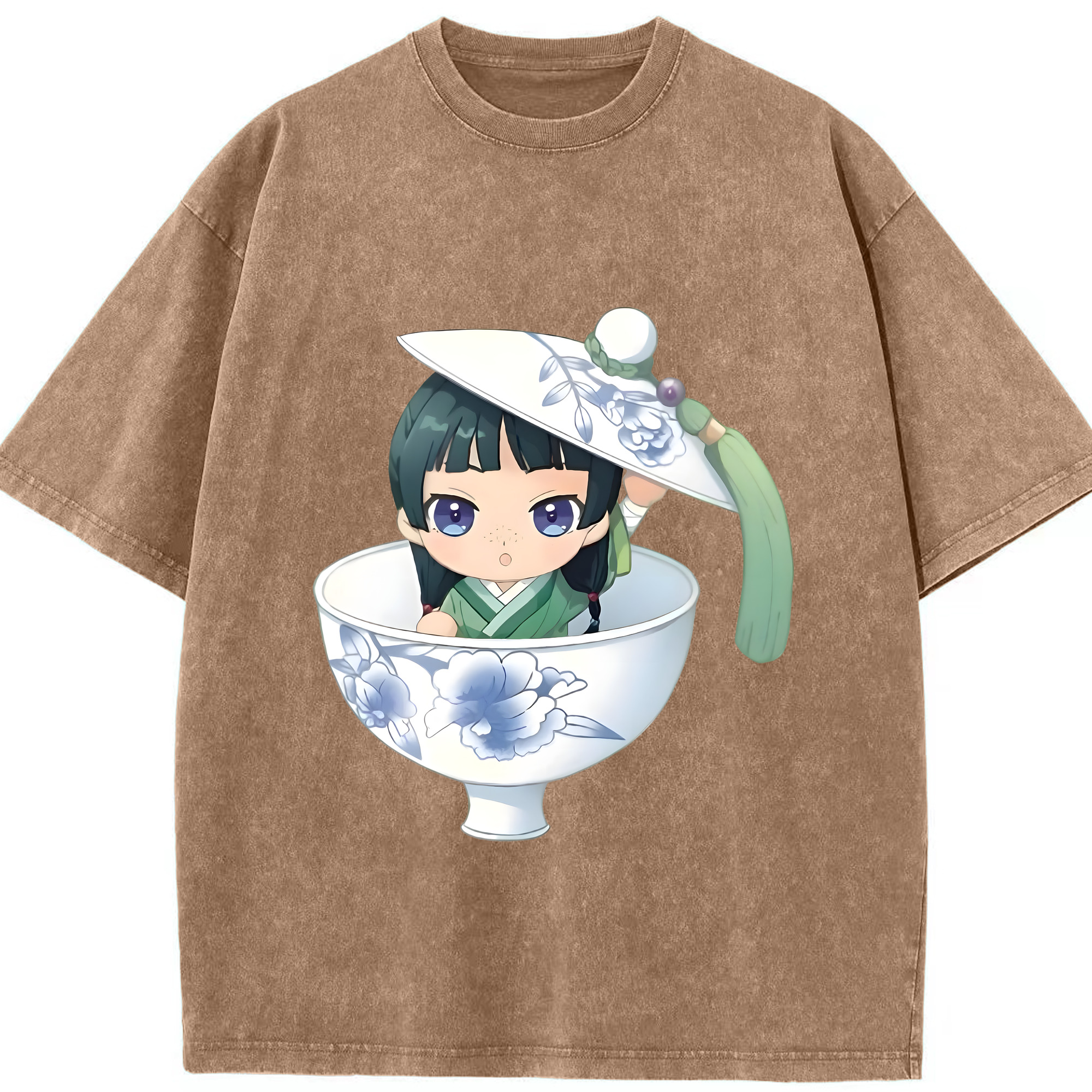 （画像用） 薬屋のひとりごと The Apothecary Diaries 綿100% ヴィンテージ風 半袖Tシャツ（フロントプリント）