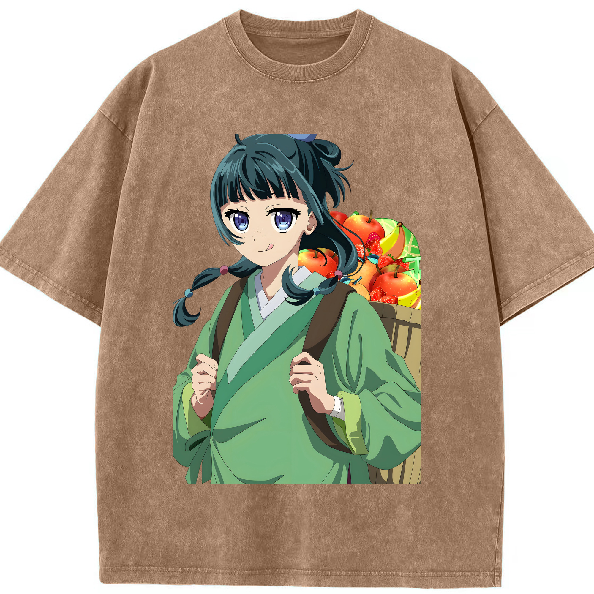 （画像用） 薬屋のひとりごと The Apothecary Diaries 綿100% ヴィンテージ風 半袖Tシャツ（フロントプリント）