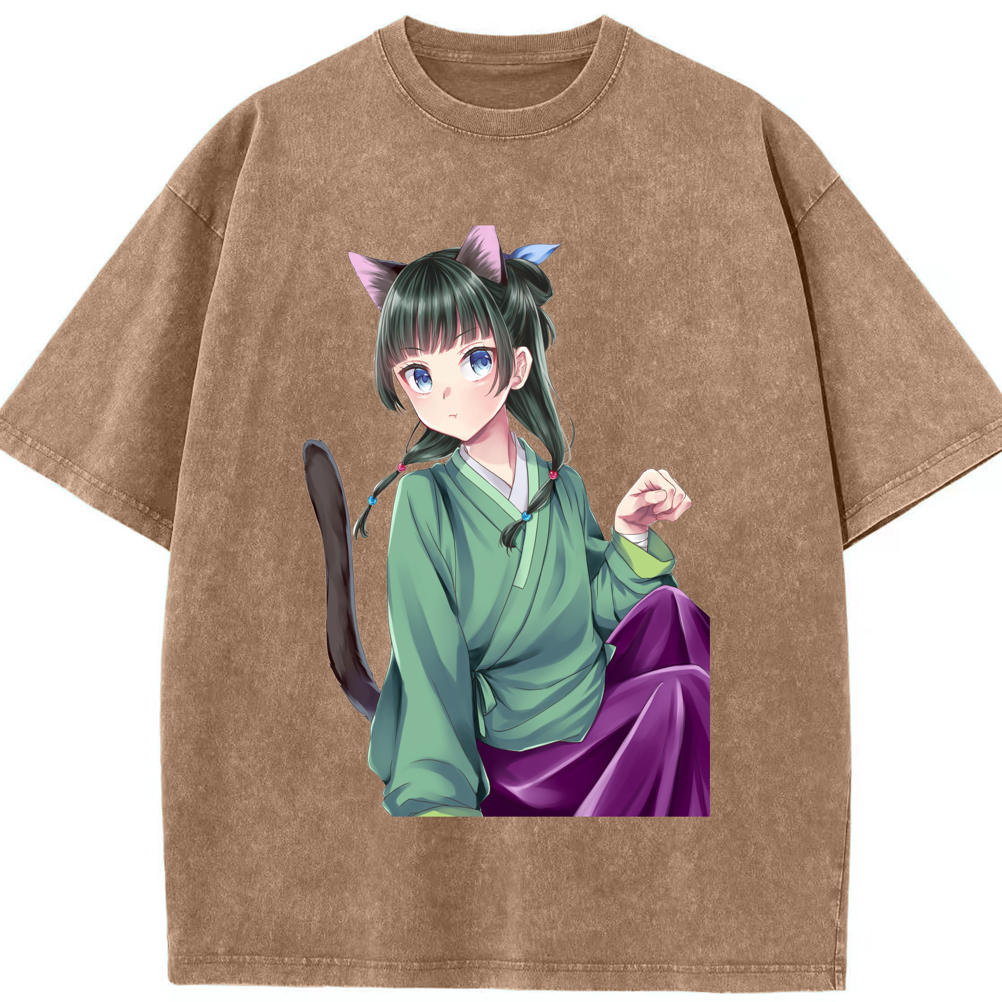 （画像用） 薬屋のひとりごと The Apothecary Diaries 綿100% ヴィンテージ風 半袖Tシャツ（フロントプリント）