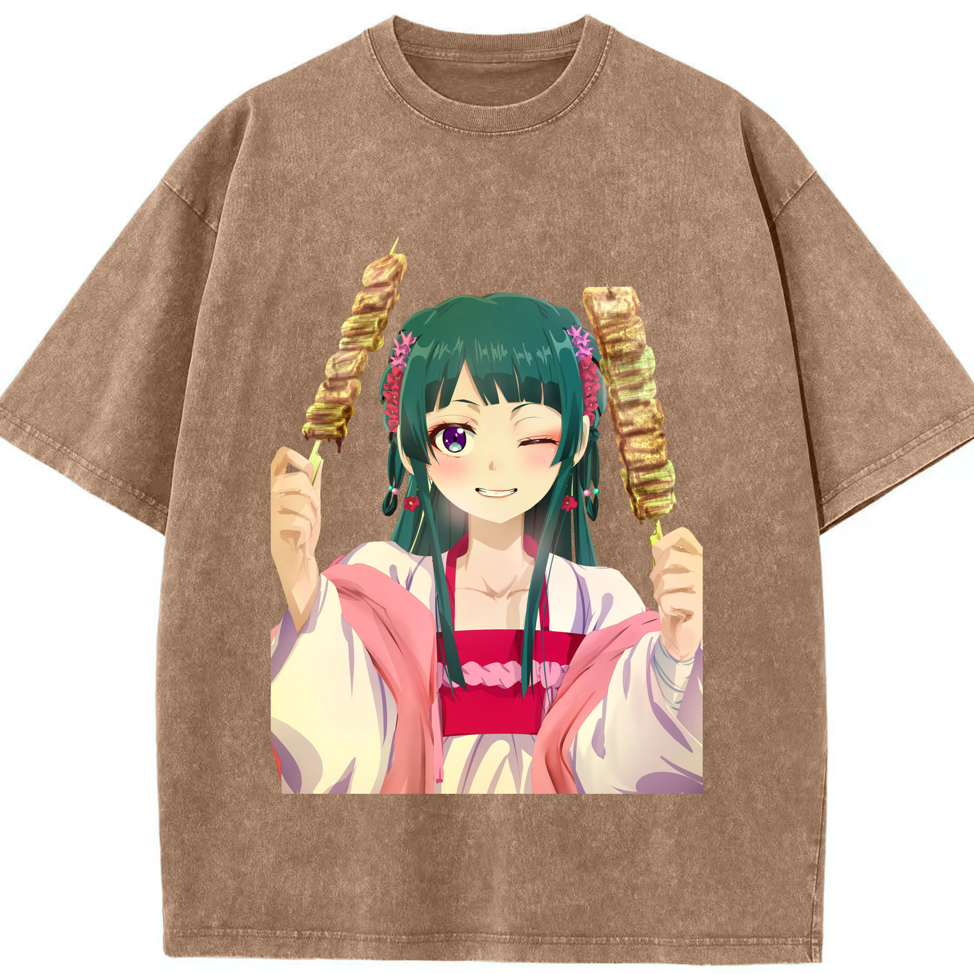 （画像用） 薬屋のひとりごと The Apothecary Diaries 綿100% ヴィンテージ風 半袖Tシャツ（フロントプリント）