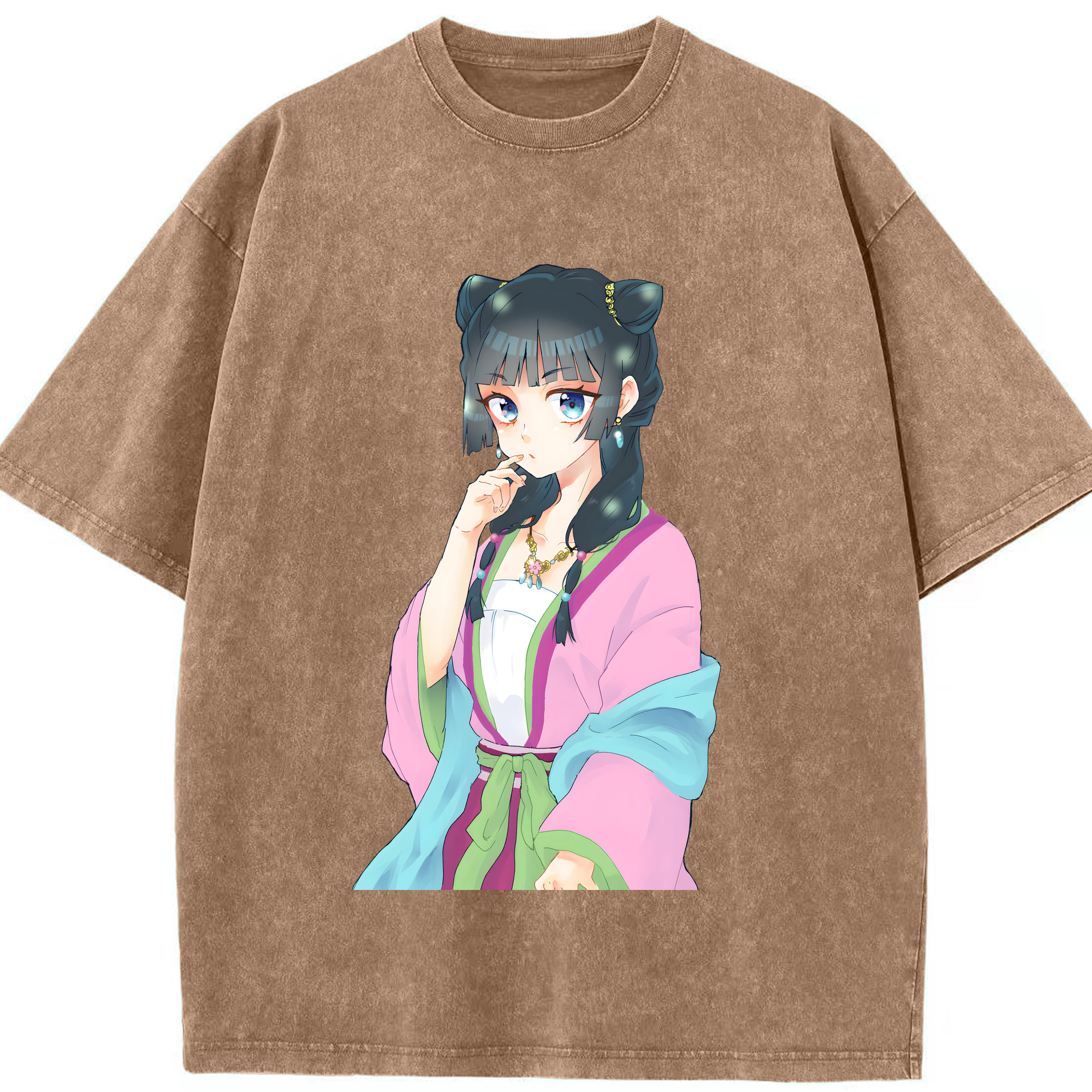 （画像用） 薬屋のひとりごと The Apothecary Diaries 綿100% ヴィンテージ風 半袖Tシャツ（フロントプリント）