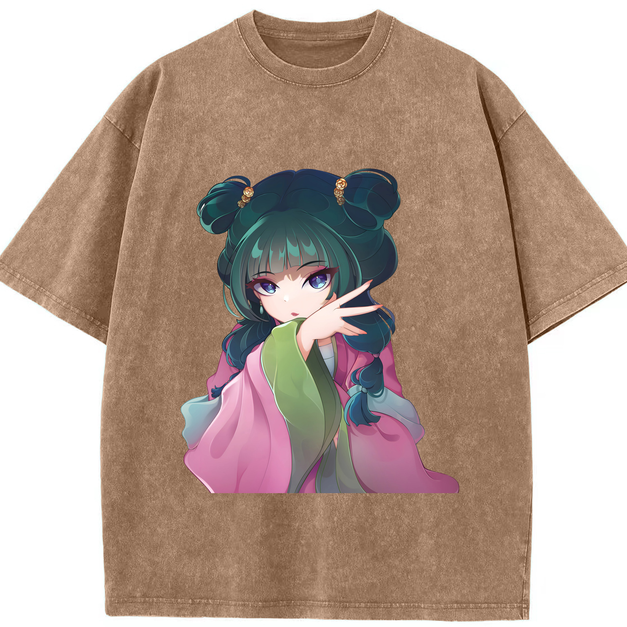 （画像用） 薬屋のひとりごと The Apothecary Diaries 綿100% ヴィンテージ風 半袖Tシャツ（フロントプリント）
