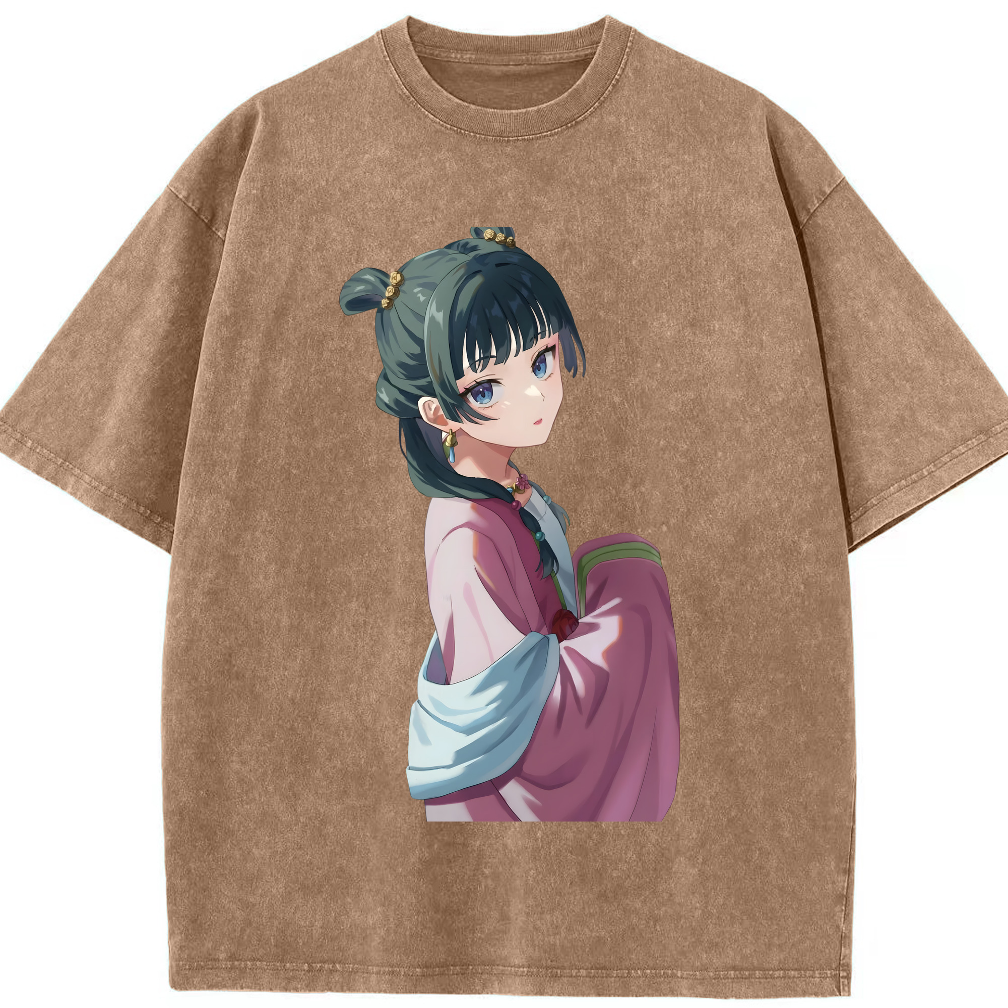 （画像用） 薬屋のひとりごと The Apothecary Diaries 綿100% ヴィンテージ風 半袖Tシャツ（フロントプリント）