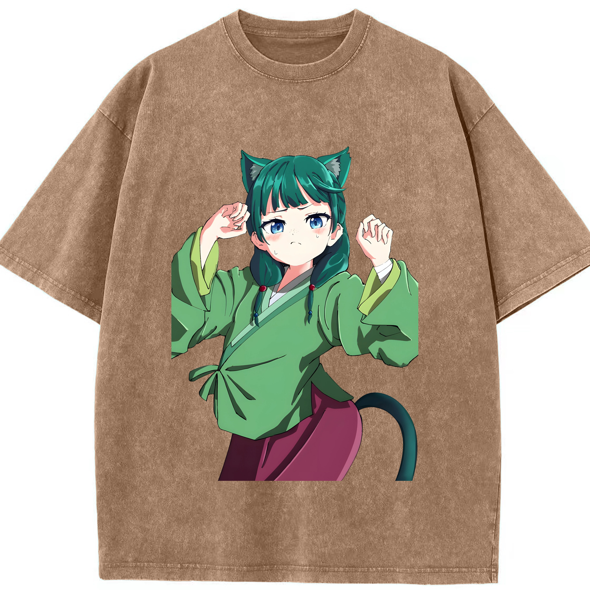 （画像用） 薬屋のひとりごと The Apothecary Diaries 綿100% ヴィンテージ風 半袖Tシャツ（フロントプリント）