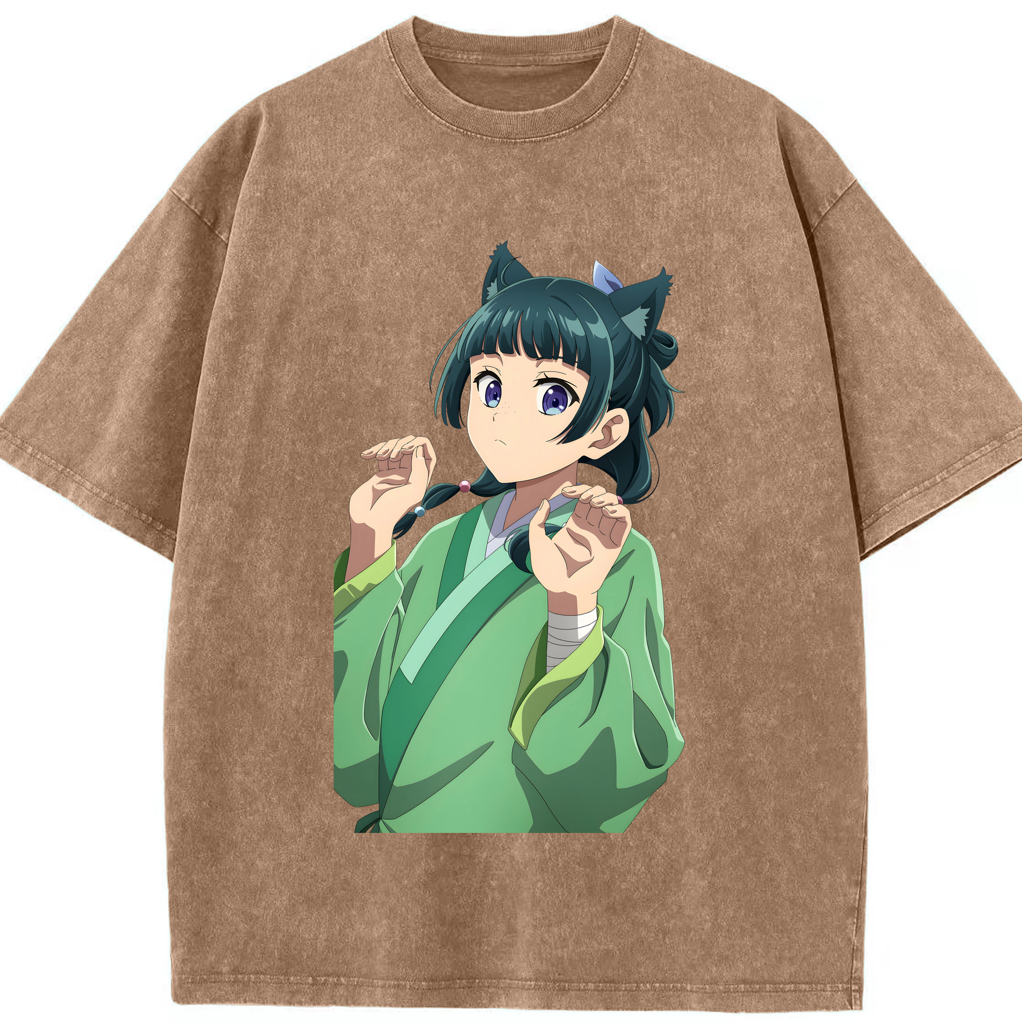（画像用） 薬屋のひとりごと The Apothecary Diaries 綿100% ヴィンテージ風 半袖Tシャツ（フロントプリント）