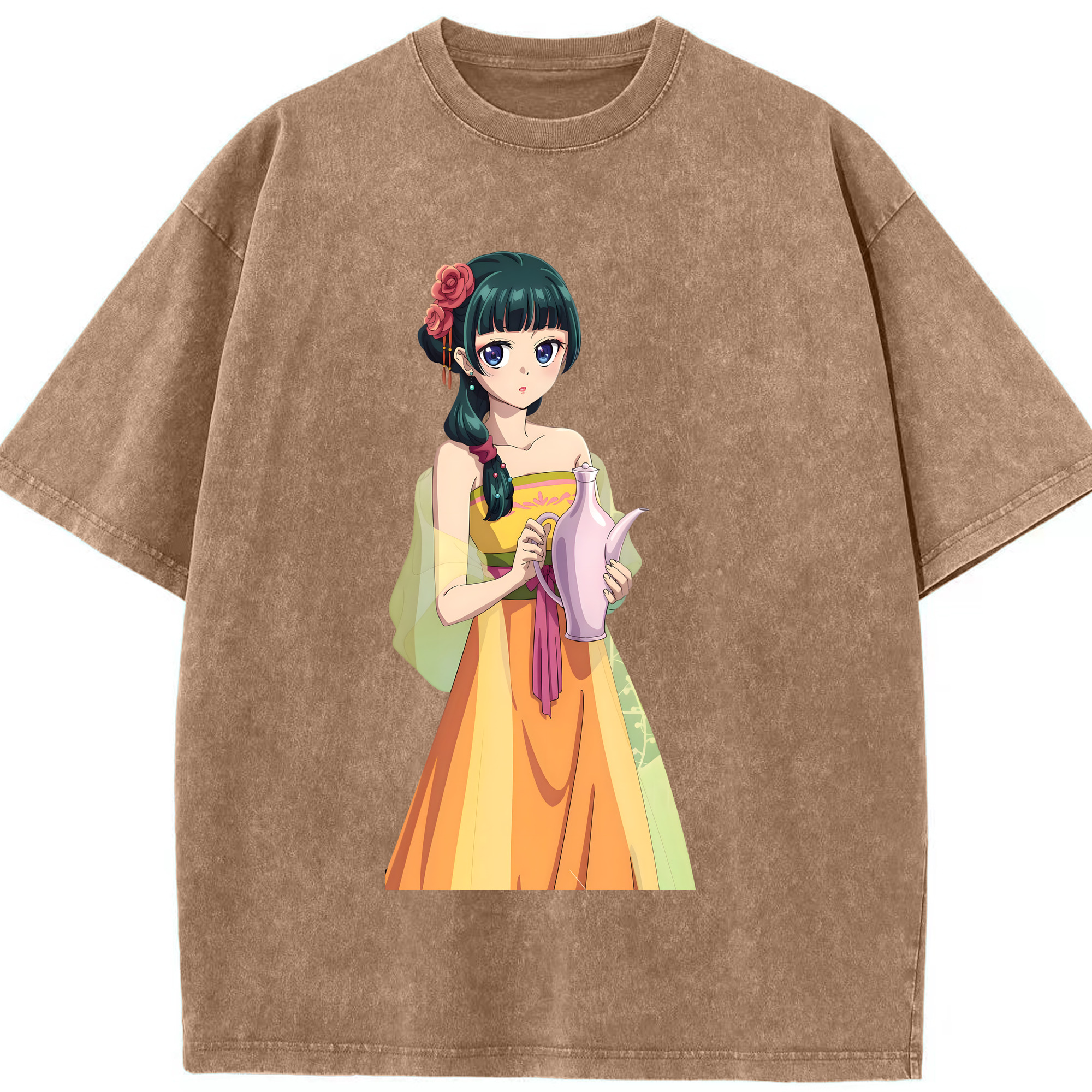 （画像用） 薬屋のひとりごと The Apothecary Diaries 綿100% ヴィンテージ風 半袖Tシャツ（フロントプリント）