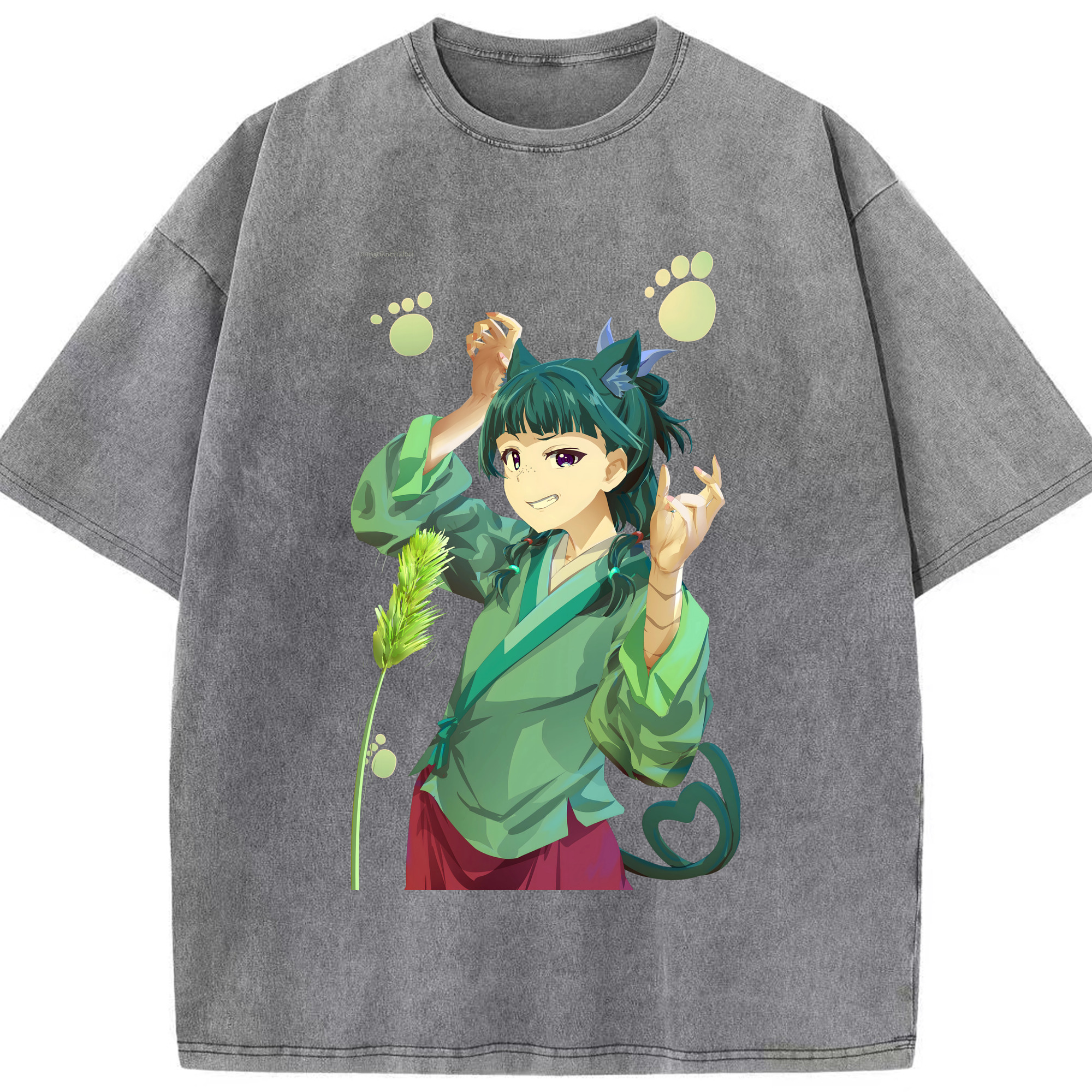 （画像用） 薬屋のひとりごと The Apothecary Diaries 綿100% ヴィンテージ風 半袖Tシャツ（フロントプリント）