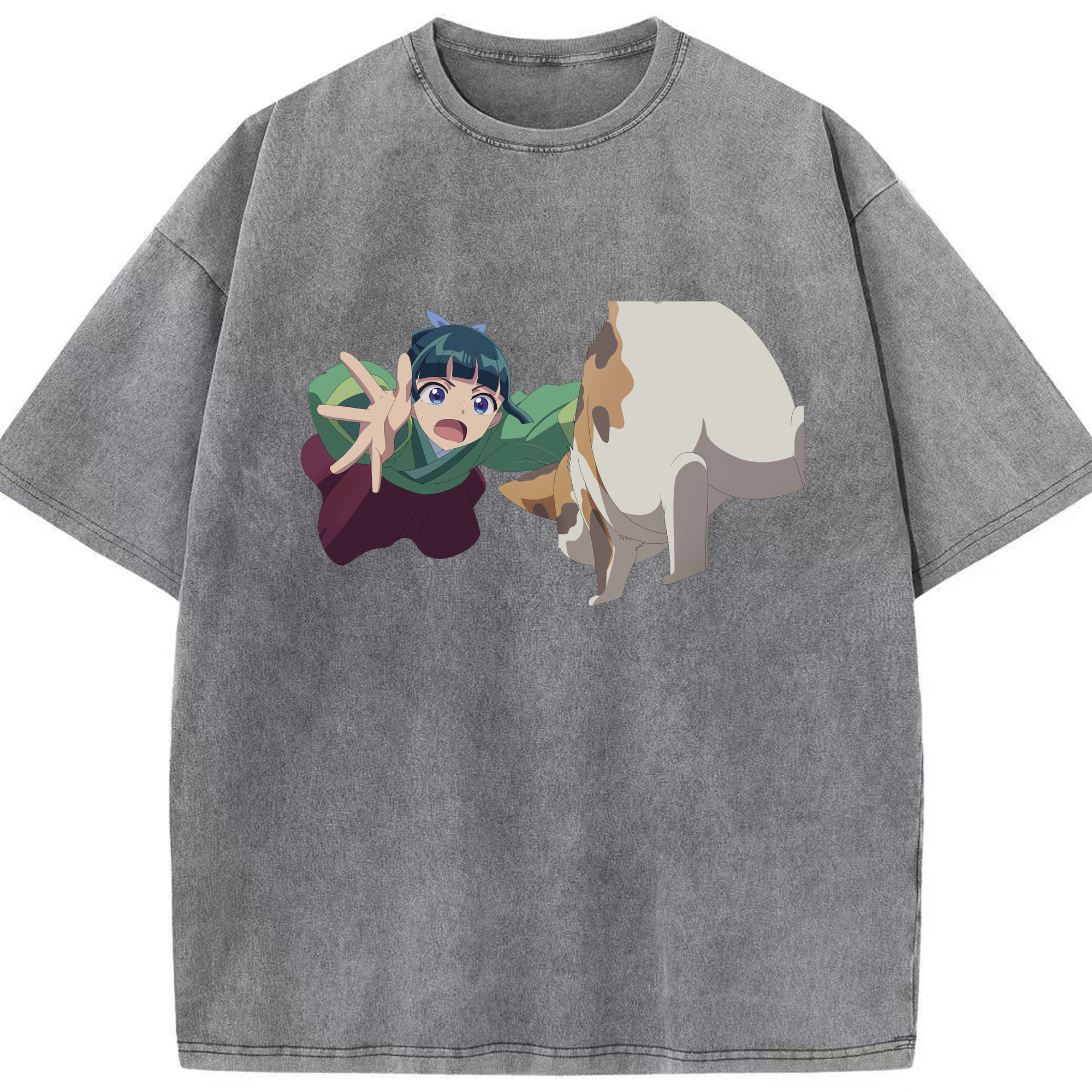 （画像用） 薬屋のひとりごと The Apothecary Diaries 綿100% ヴィンテージ風 半袖Tシャツ（フロントプリント）