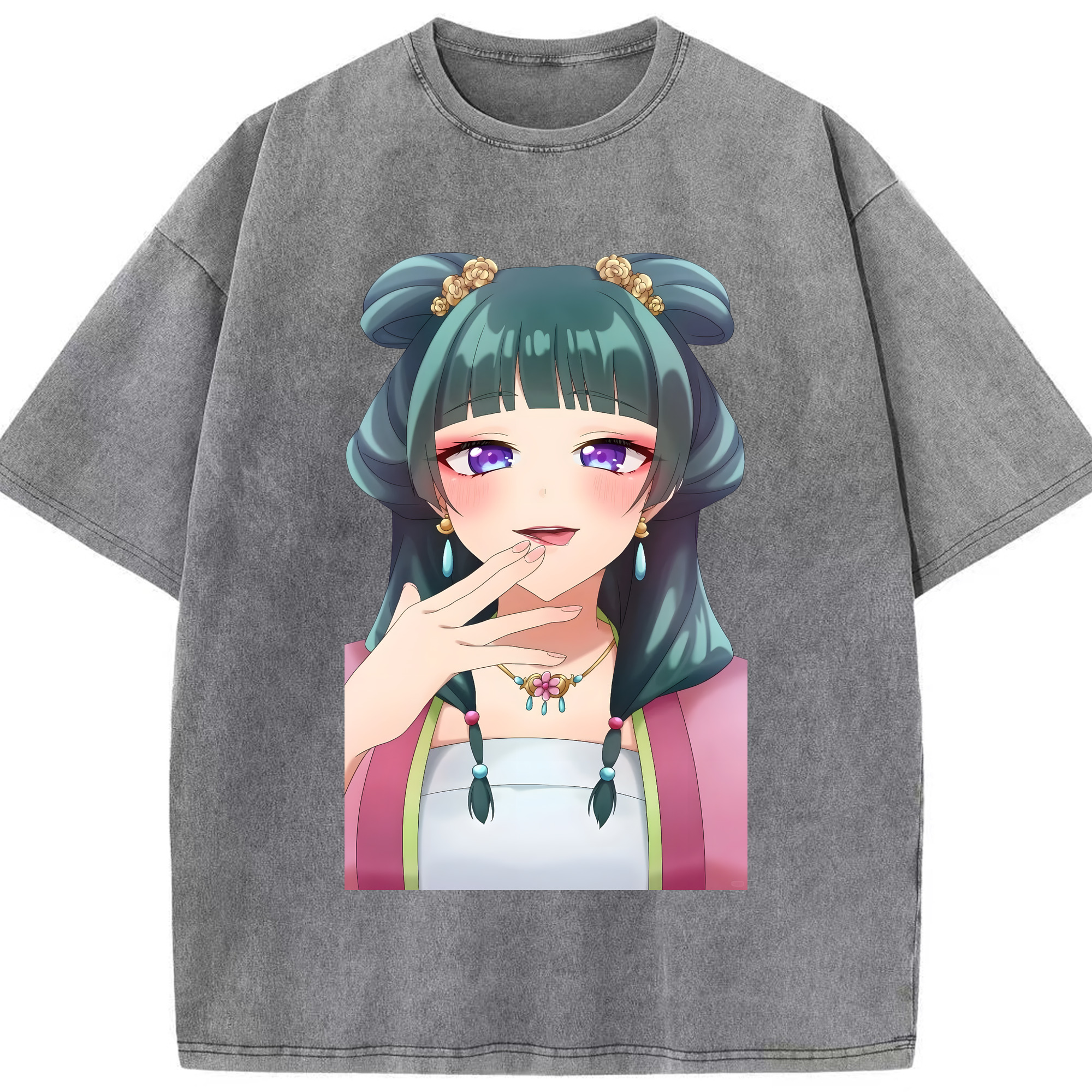 （画像用） 薬屋のひとりごと The Apothecary Diaries 綿100% ヴィンテージ風 半袖Tシャツ（フロントプリント）