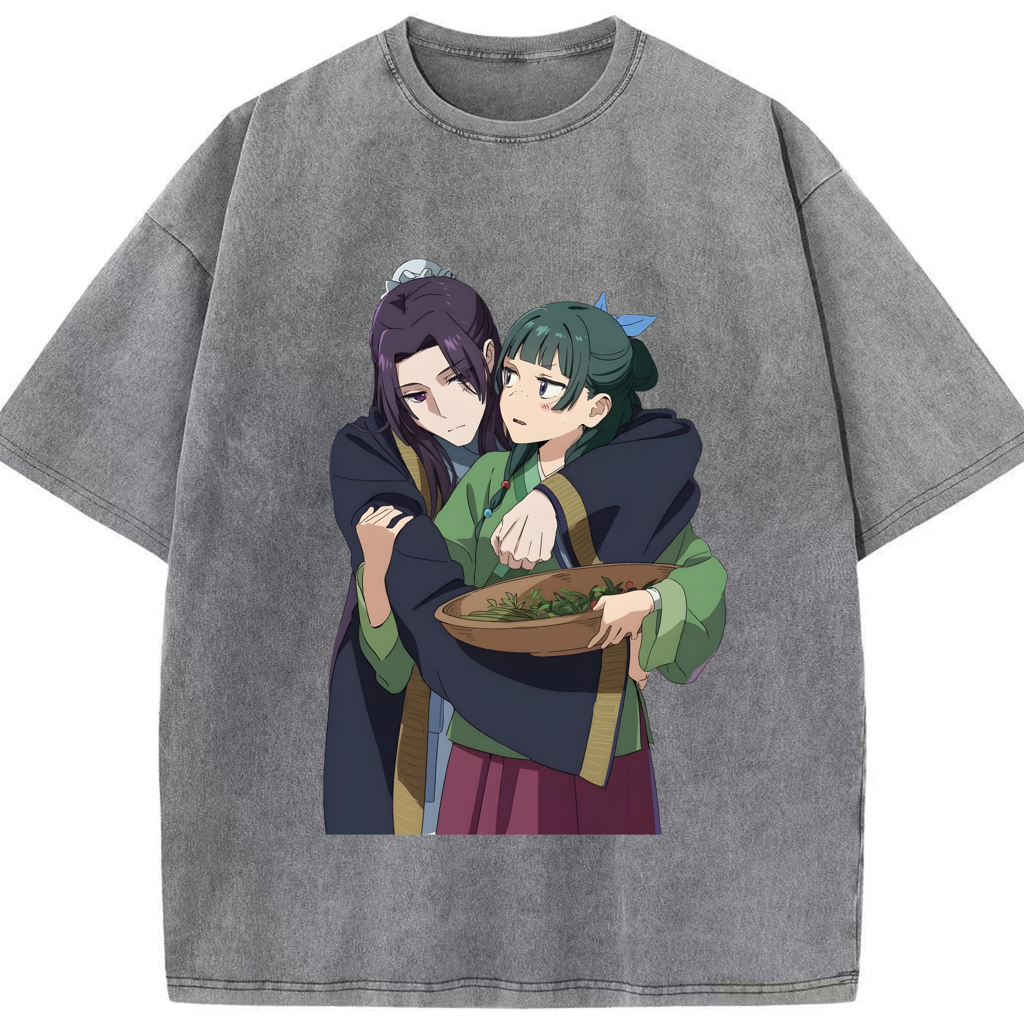 （画像用） 薬屋のひとりごと The Apothecary Diaries 綿100% ヴィンテージ風 半袖Tシャツ（フロントプリント）