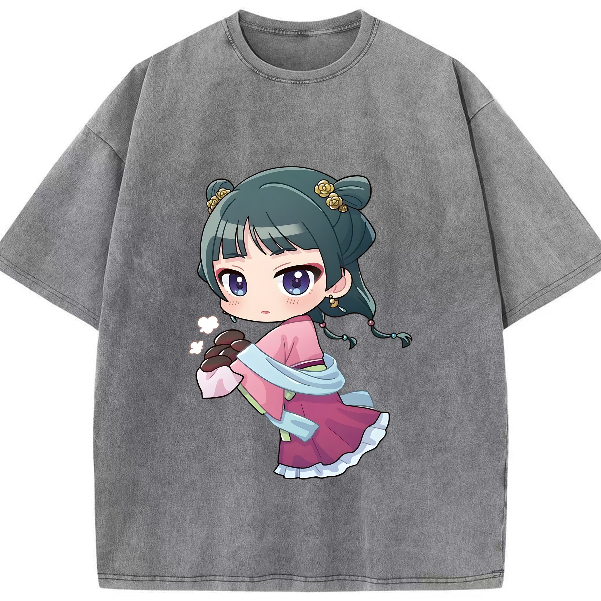 （画像用） 薬屋のひとりごと The Apothecary Diaries 綿100% ヴィンテージ風 半袖Tシャツ（フロントプリント）