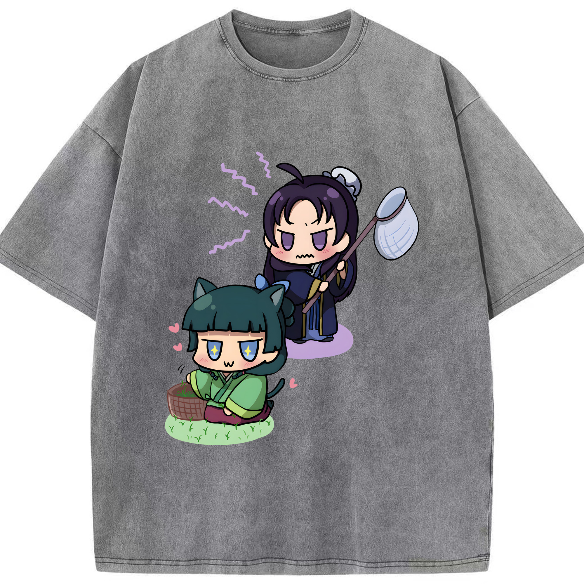 （画像用） 薬屋のひとりごと The Apothecary Diaries 綿100% ヴィンテージ風 半袖Tシャツ（フロントプリント）