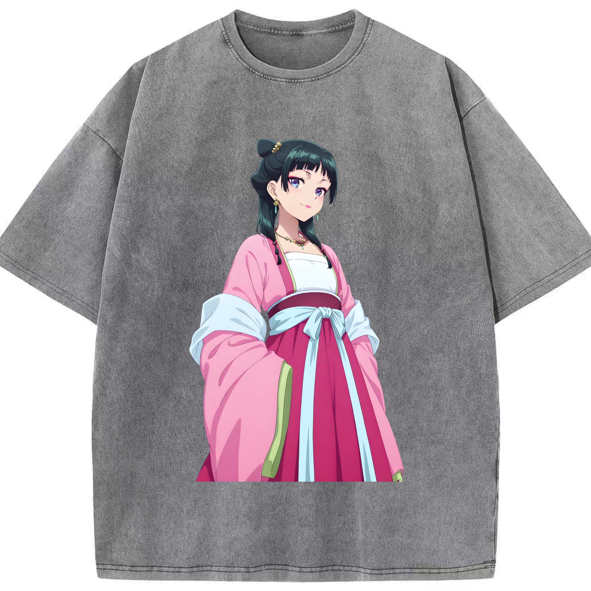 （画像用） 薬屋のひとりごと The Apothecary Diaries 綿100% ヴィンテージ風 半袖Tシャツ（フロントプリント）