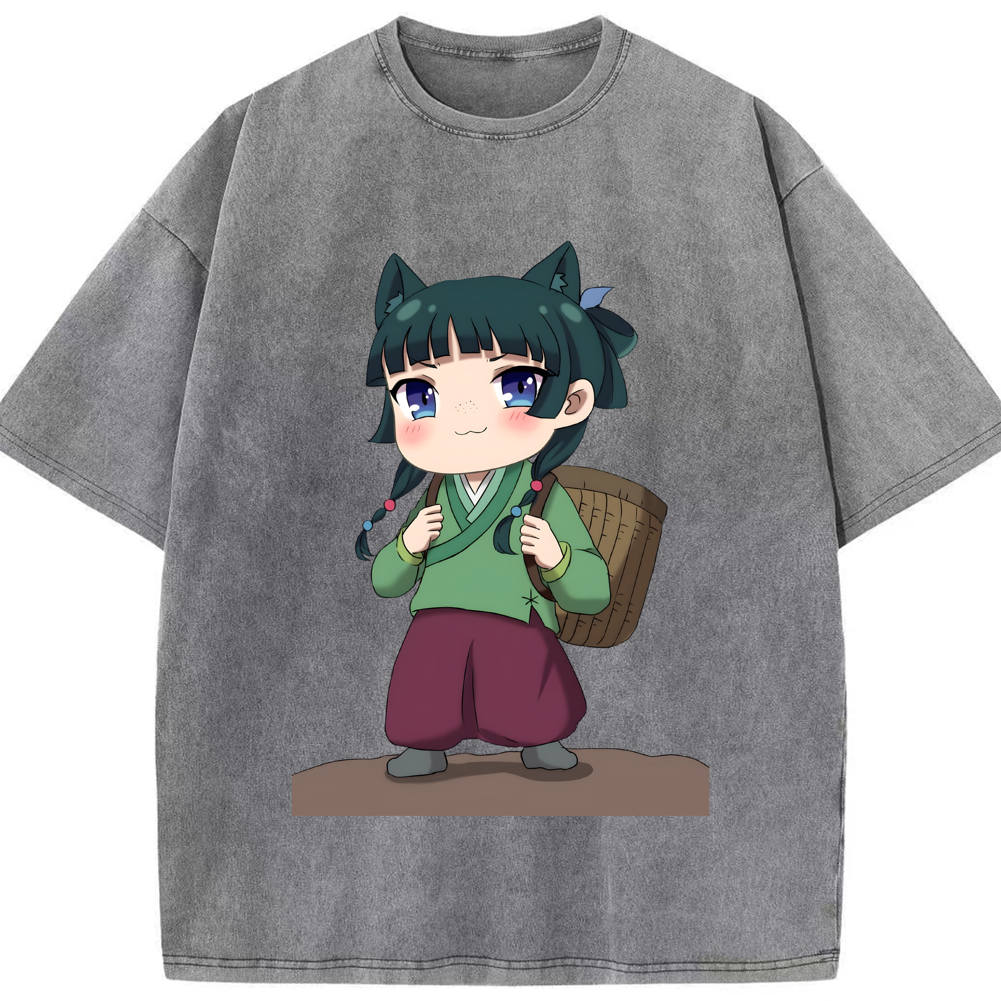 （画像用） 薬屋のひとりごと The Apothecary Diaries 綿100% ヴィンテージ風 半袖Tシャツ（フロントプリント）