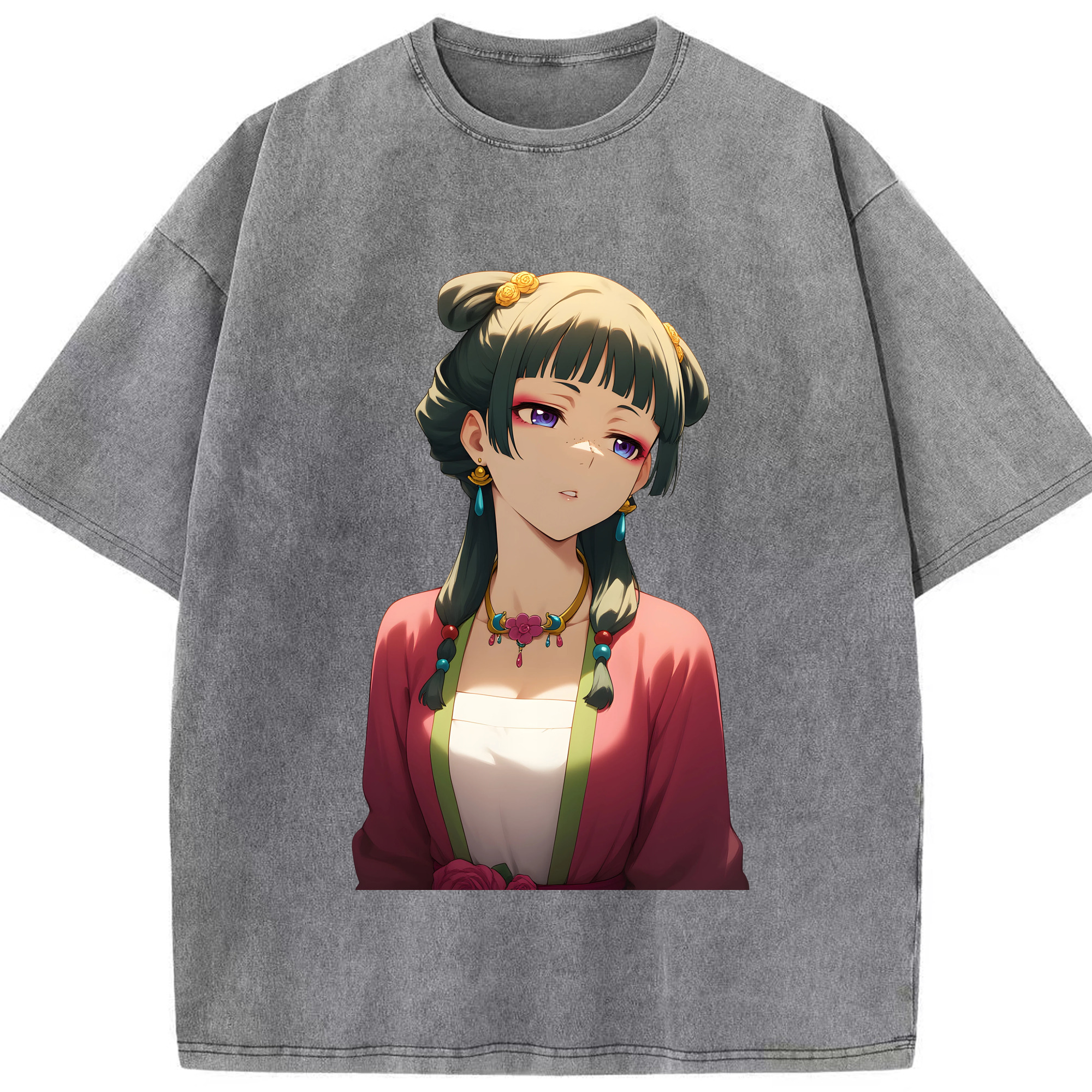（画像用） 薬屋のひとりごと The Apothecary Diaries 綿100% ヴィンテージ風 半袖Tシャツ（フロントプリント）