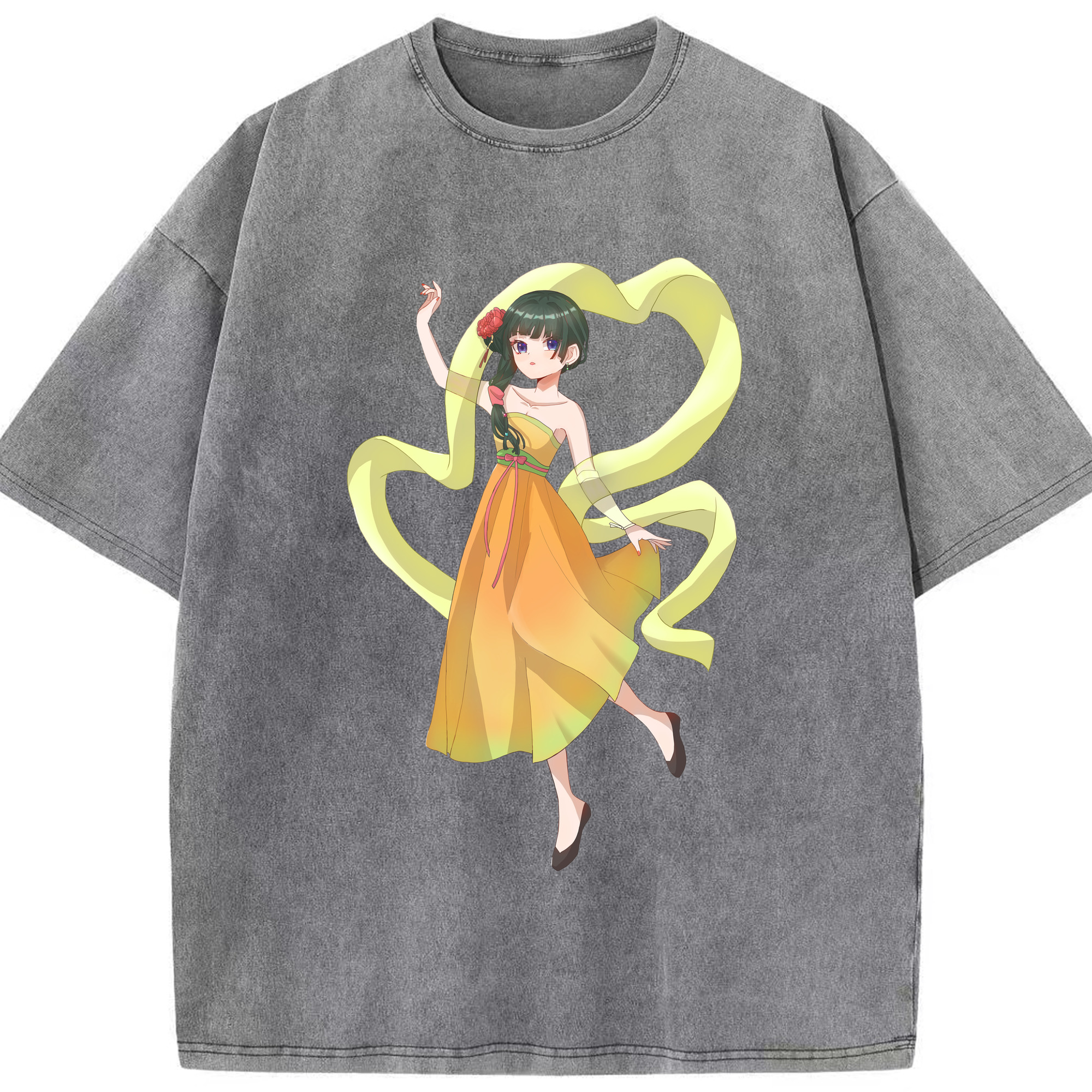 （画像用） 薬屋のひとりごと The Apothecary Diaries 綿100% ヴィンテージ風 半袖Tシャツ（フロントプリント）