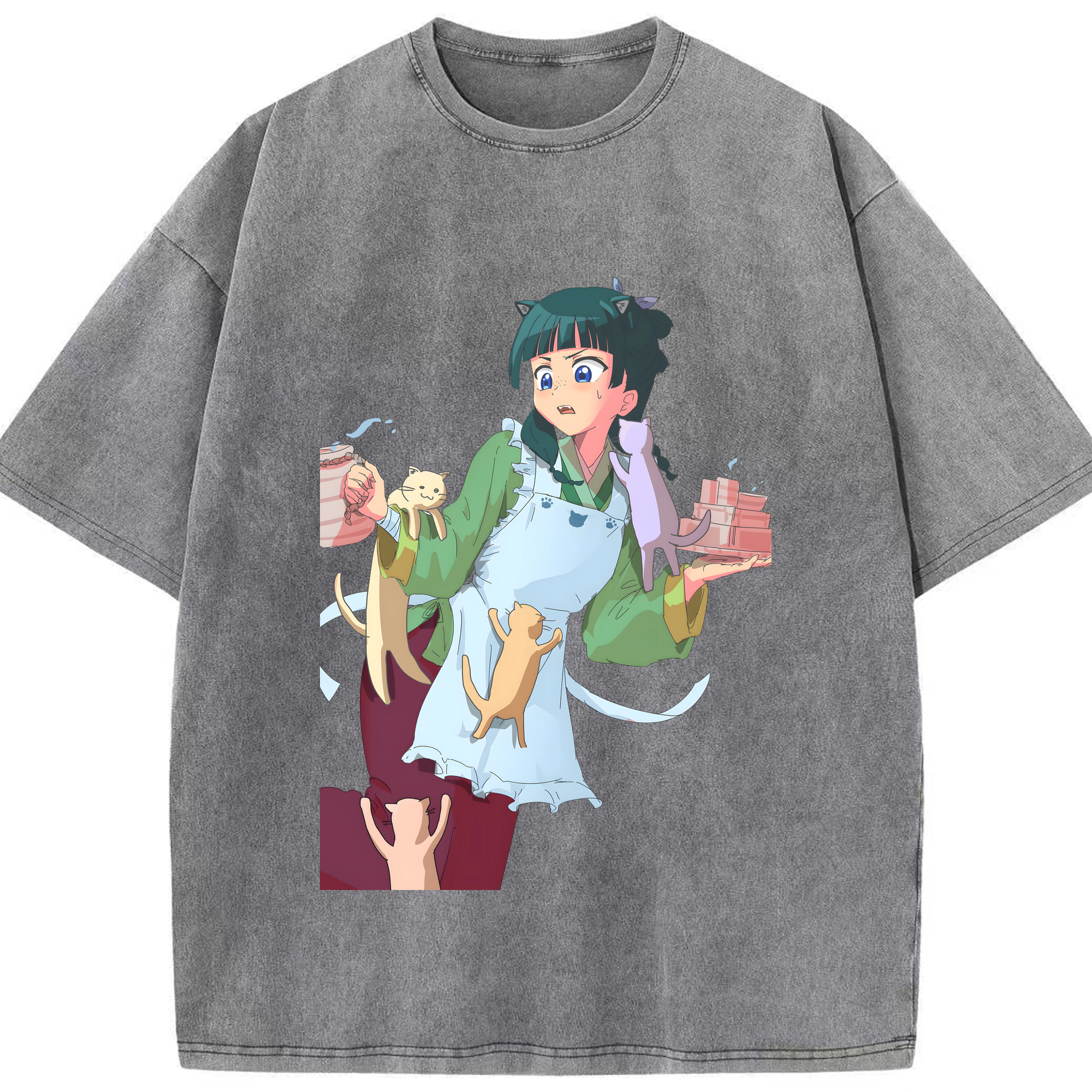 （画像用） 薬屋のひとりごと The Apothecary Diaries 綿100% ヴィンテージ風 半袖Tシャツ（フロントプリント）