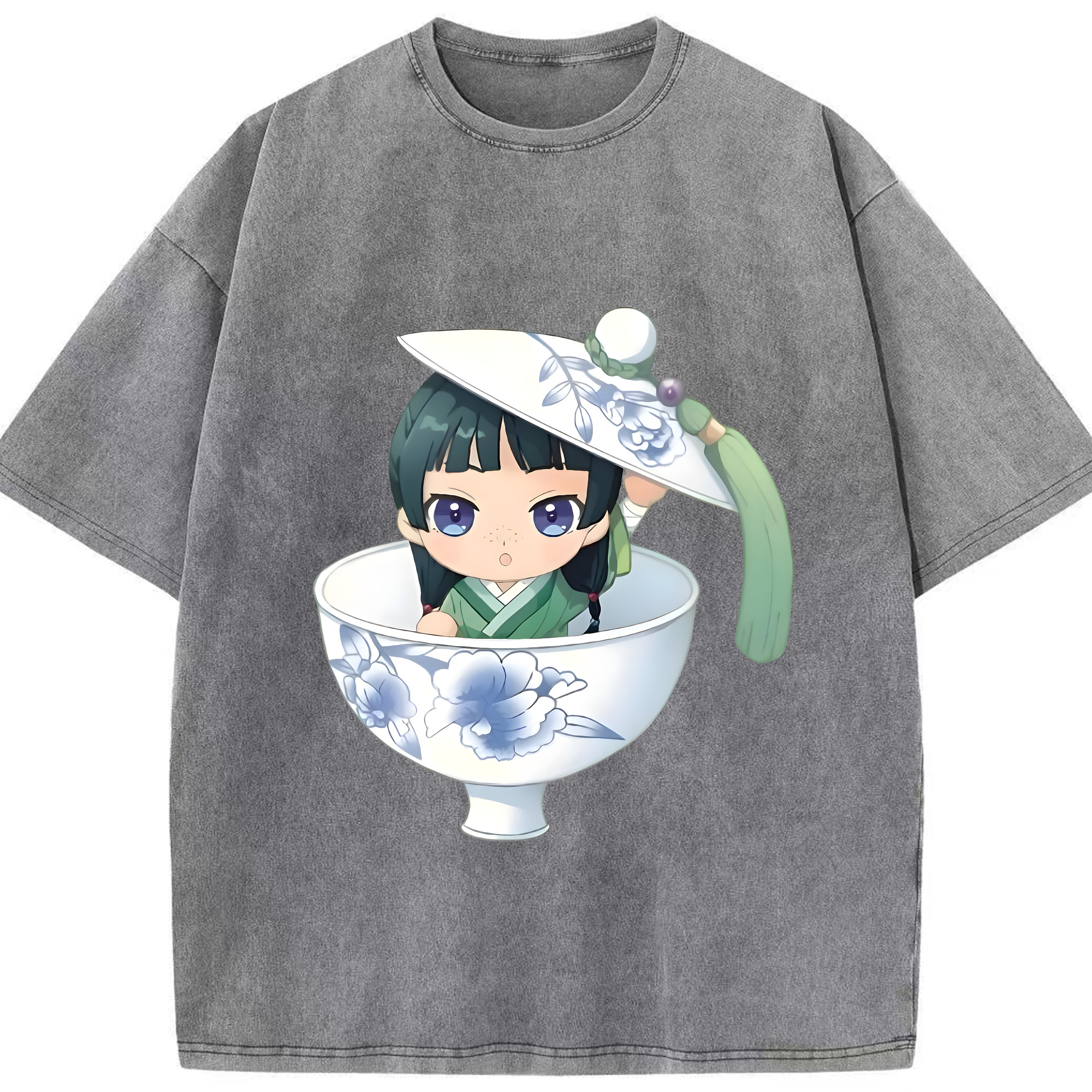 （画像用） 薬屋のひとりごと The Apothecary Diaries 綿100% ヴィンテージ風 半袖Tシャツ（フロントプリント）