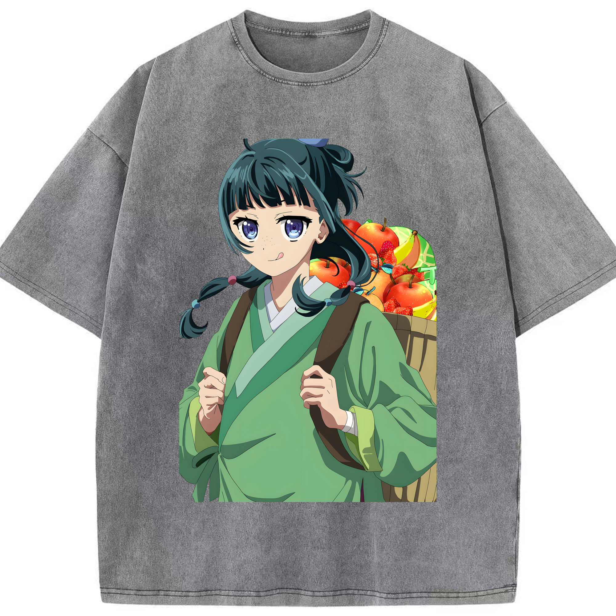 （画像用） 薬屋のひとりごと The Apothecary Diaries 綿100% ヴィンテージ風 半袖Tシャツ（フロントプリント）