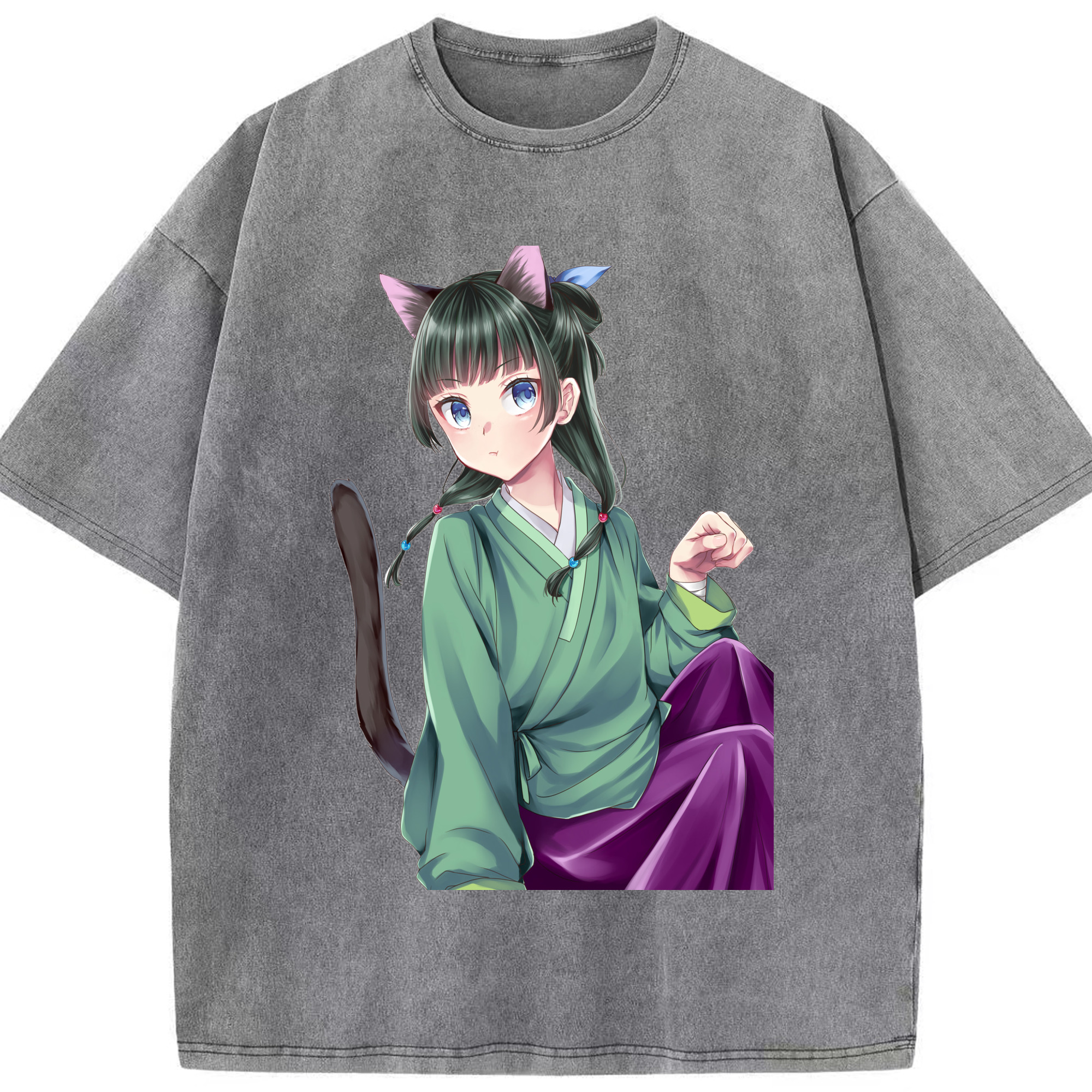 （画像用） 薬屋のひとりごと The Apothecary Diaries 綿100% ヴィンテージ風 半袖Tシャツ（フロントプリント）