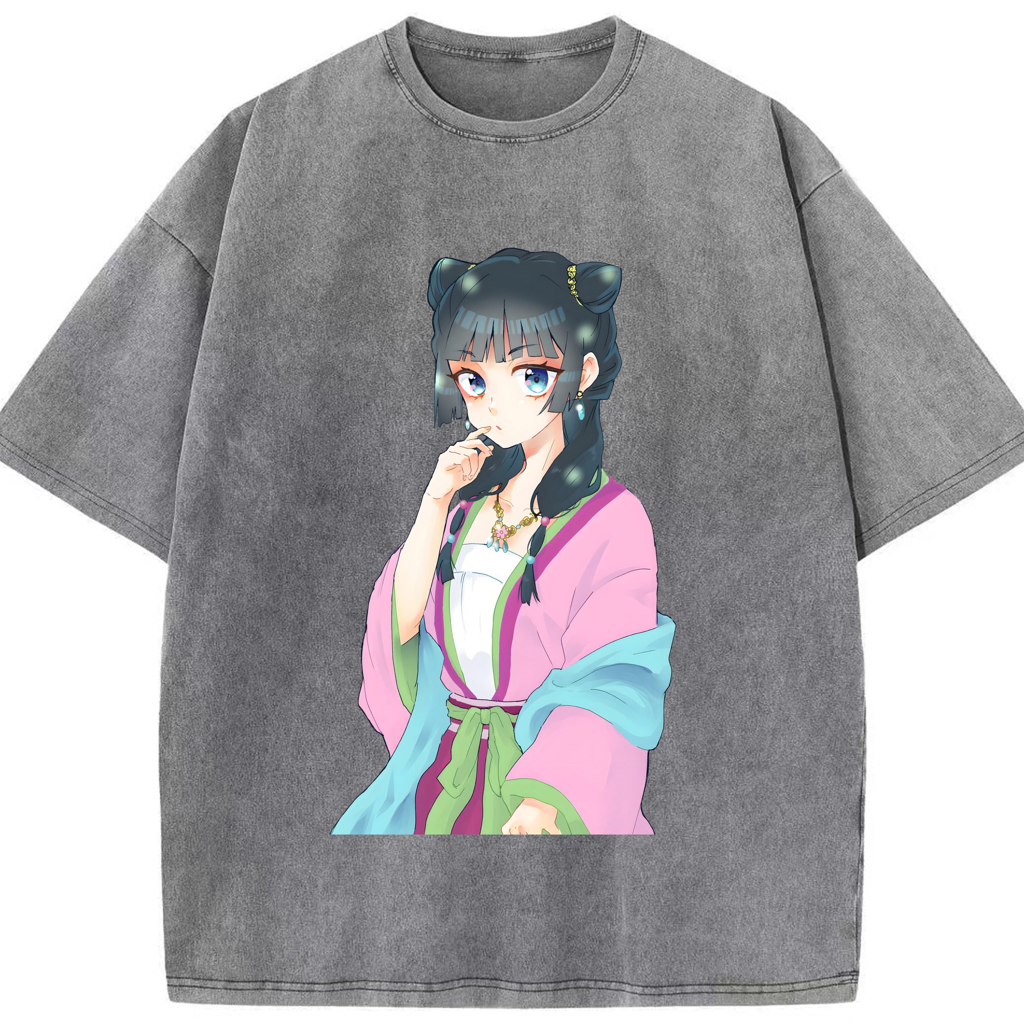 （画像用） 薬屋のひとりごと The Apothecary Diaries 綿100% ヴィンテージ風 半袖Tシャツ（フロントプリント）