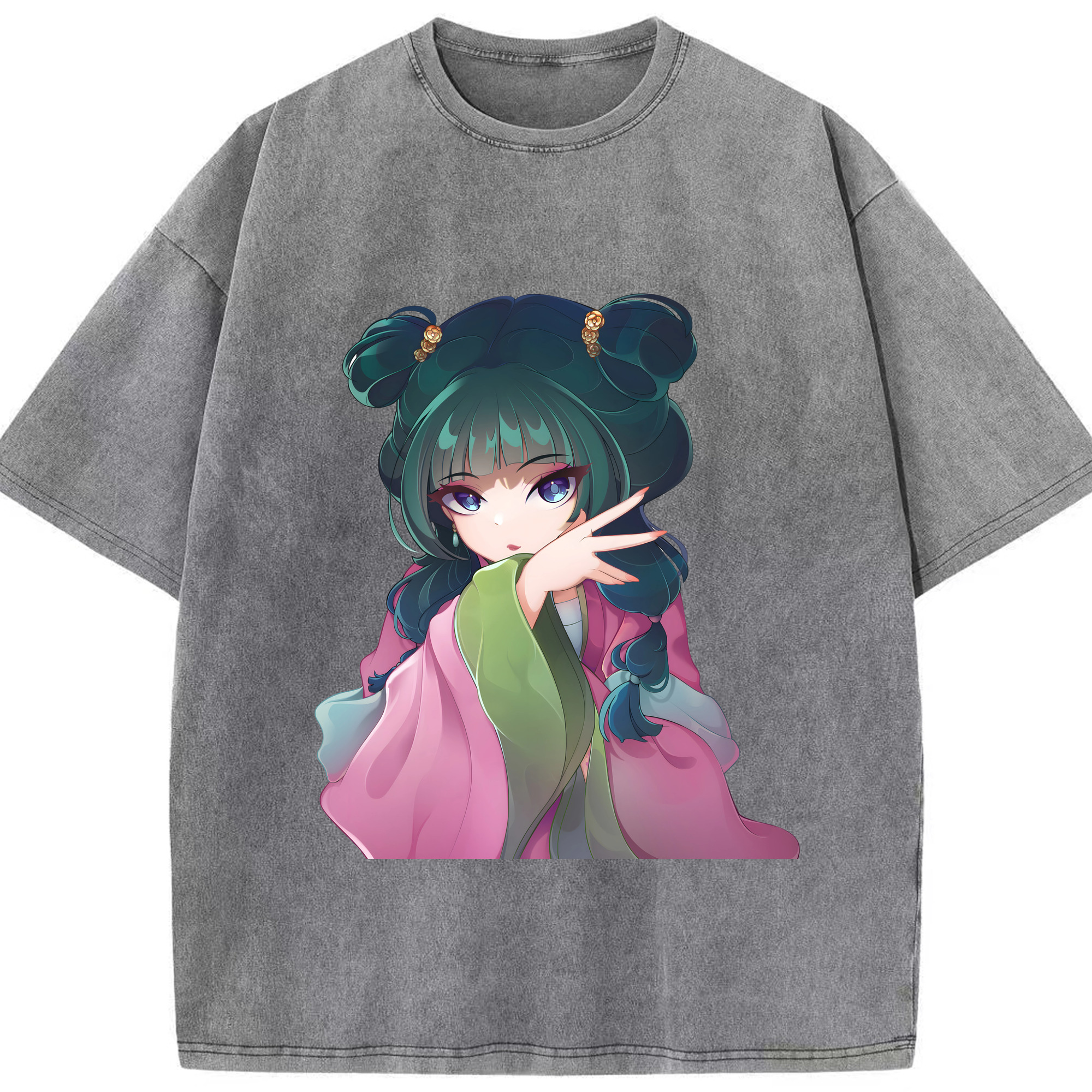 （画像用） 薬屋のひとりごと The Apothecary Diaries 綿100% ヴィンテージ風 半袖Tシャツ（フロントプリント）