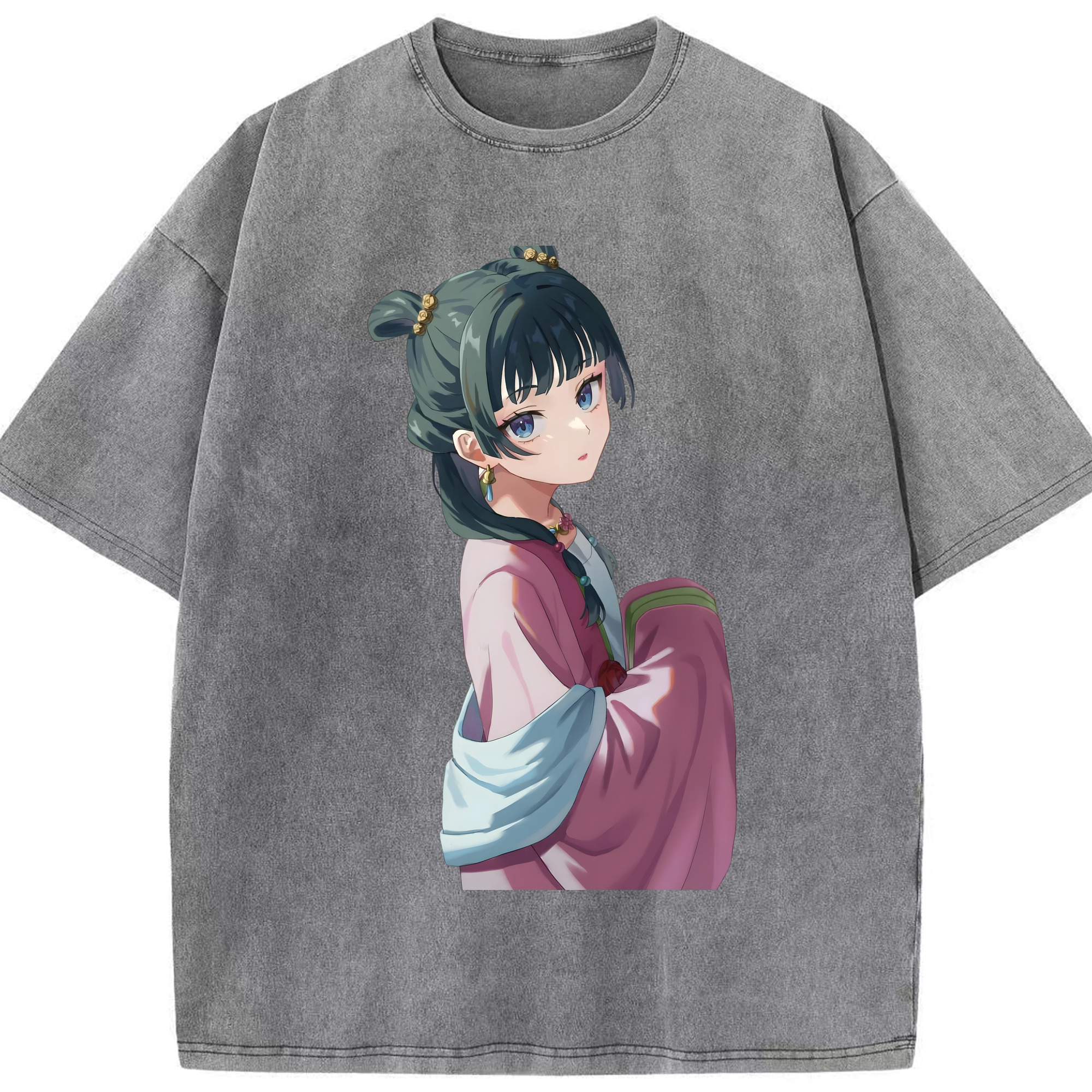 （画像用） 薬屋のひとりごと The Apothecary Diaries 綿100% ヴィンテージ風 半袖Tシャツ（フロントプリント）